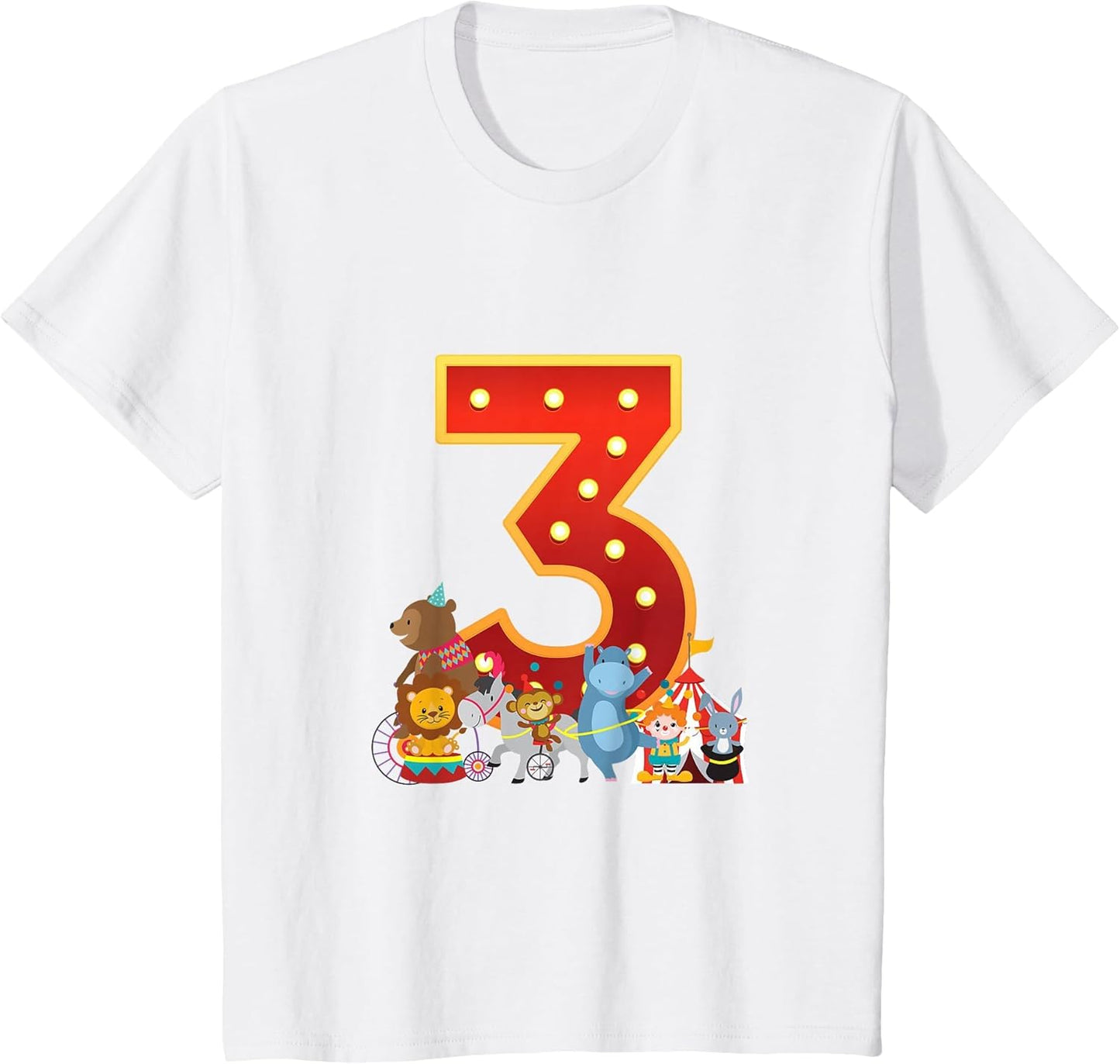 I'm 3 Circus Ring Clown Animals Kids 3rd Birthday Party Kids