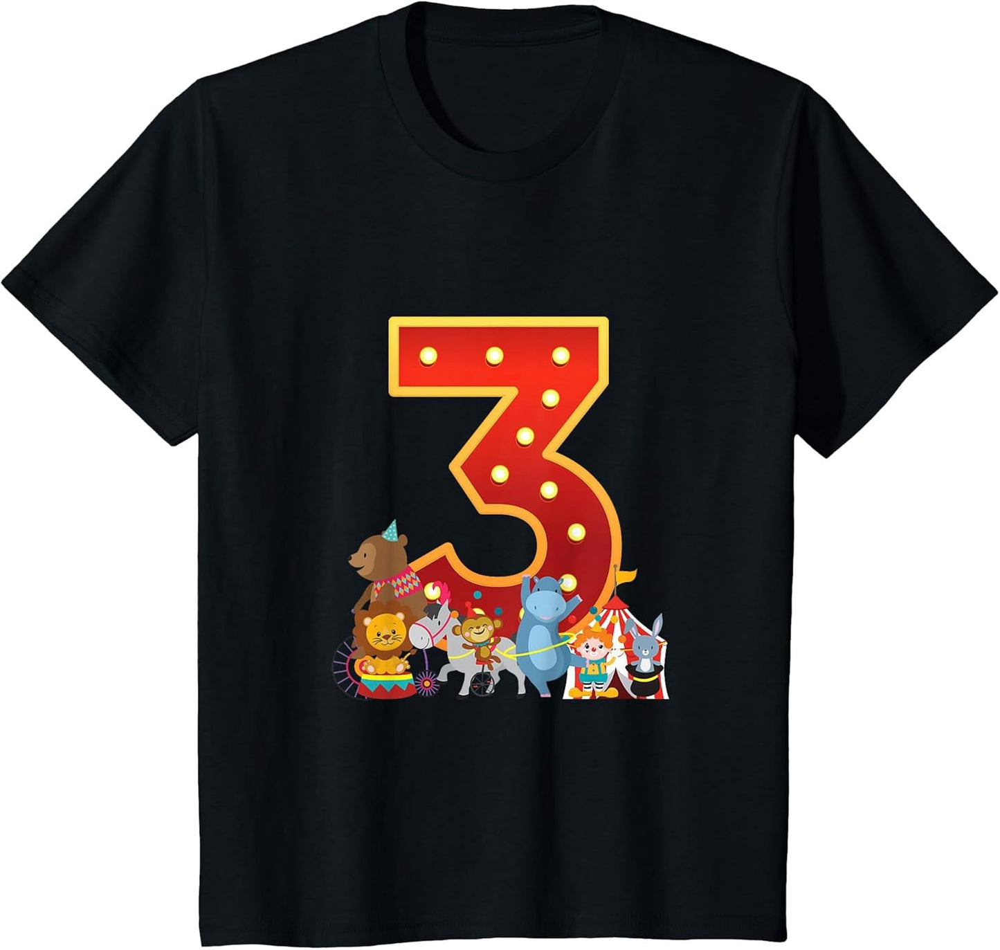 I'm 3 Circus Ring Clown Animals Kids 3rd Birthday Party Kids