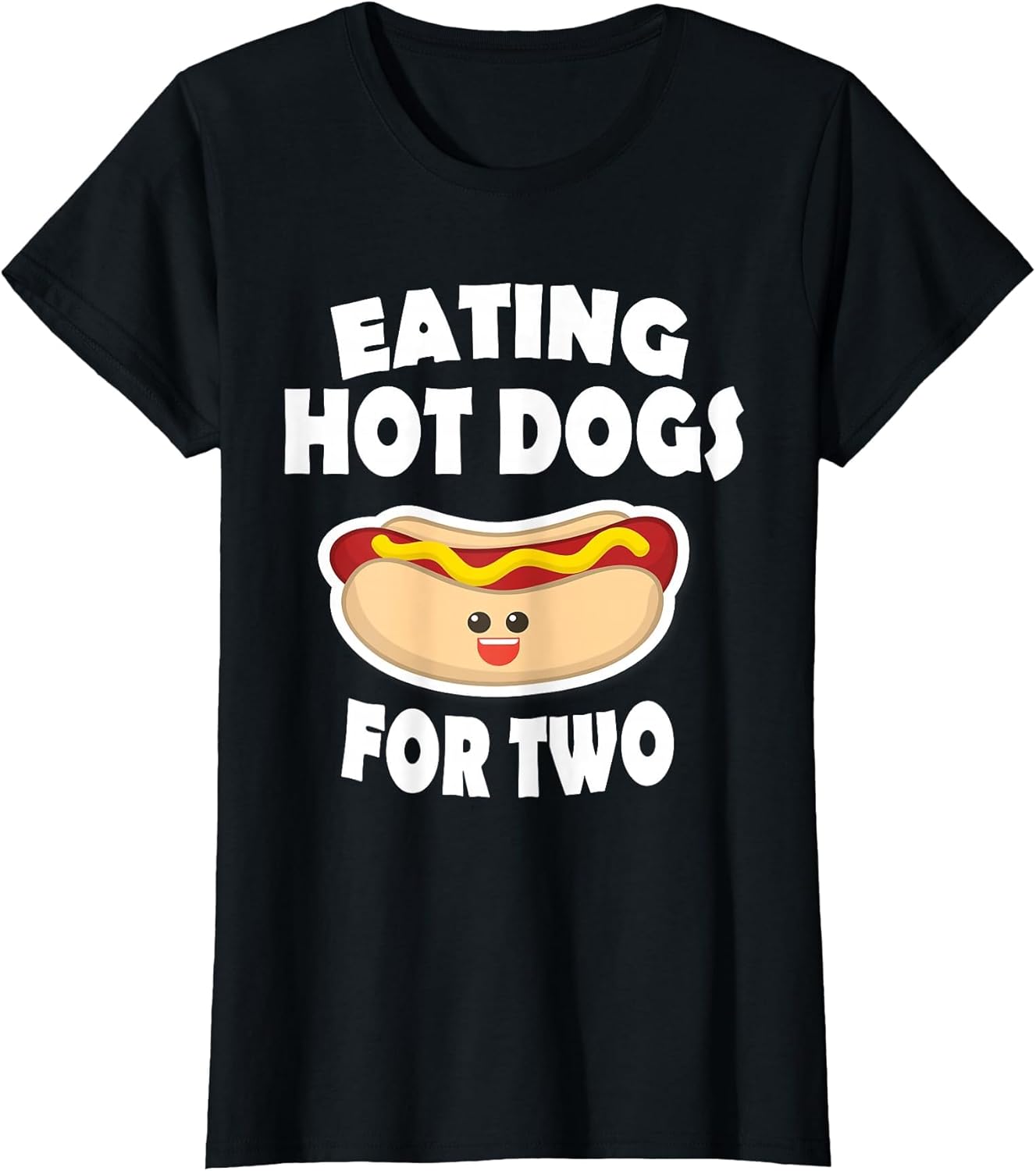 Eating Hot Dogs for Two Pregnant Funny Shirts Mom to Be