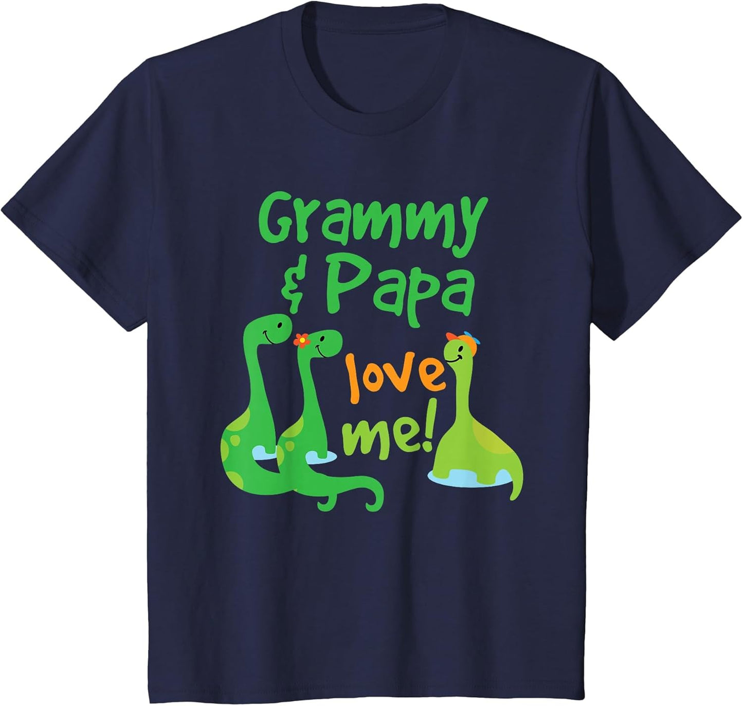 Kids Grammy and Papa Love Me Grandson Dinosaur