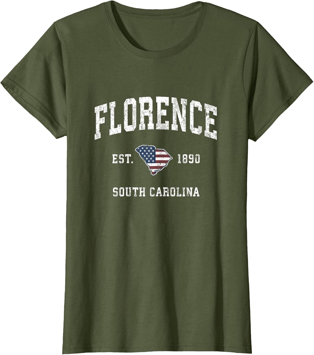 Florence South Carolina SC Vintage American Flag Design