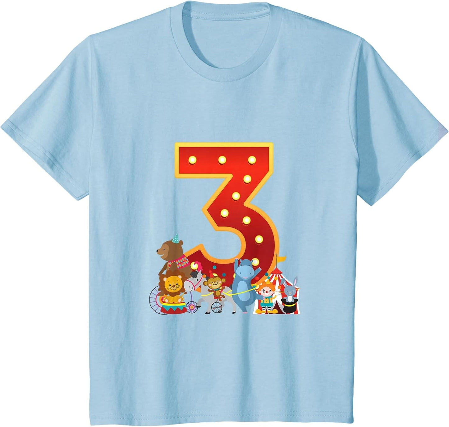 I'm 3 Circus Ring Clown Animals Kids 3rd Birthday Party Kids