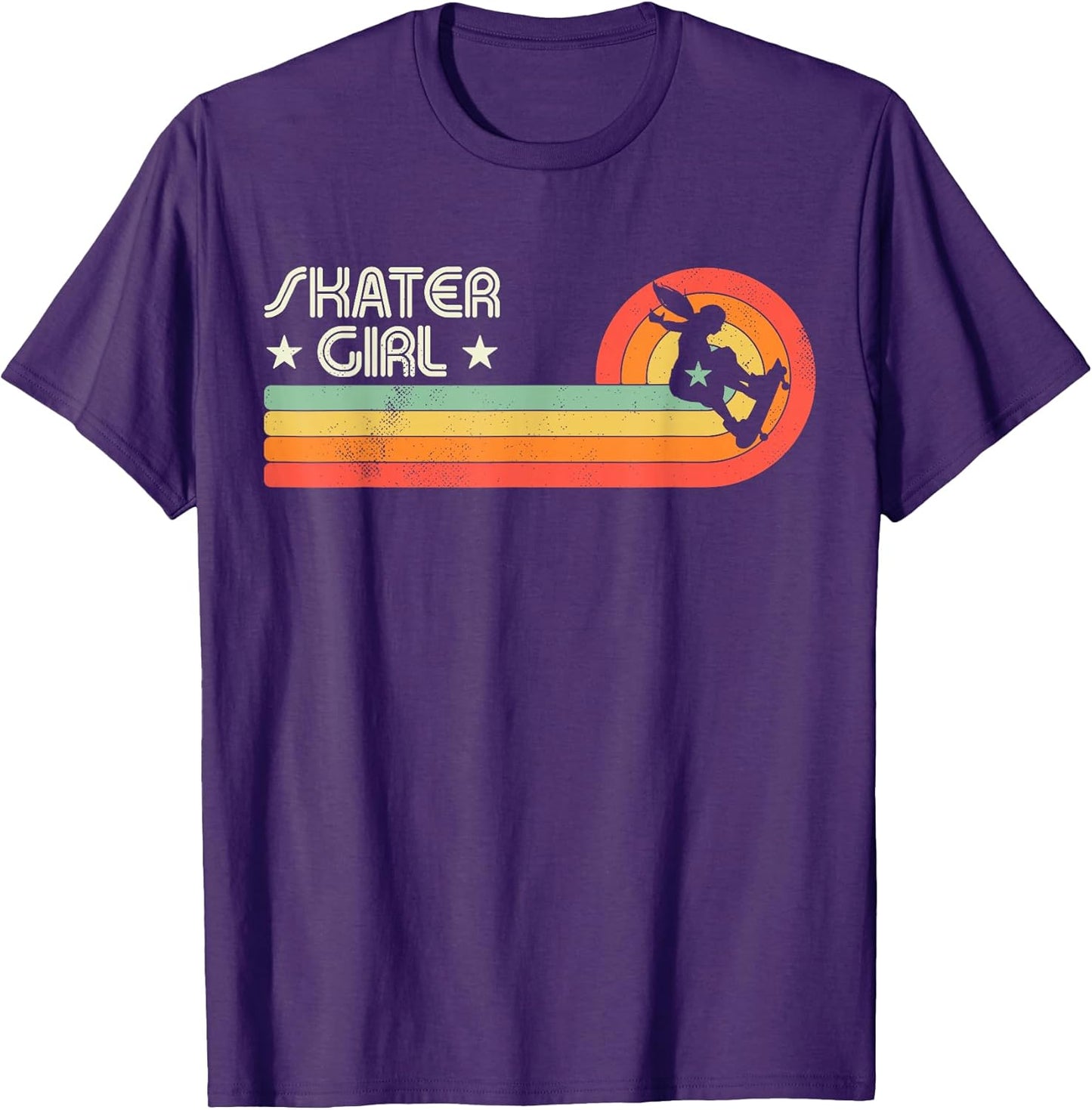 Skateboard Skater Girl Skateboarder Retro Skateboarding