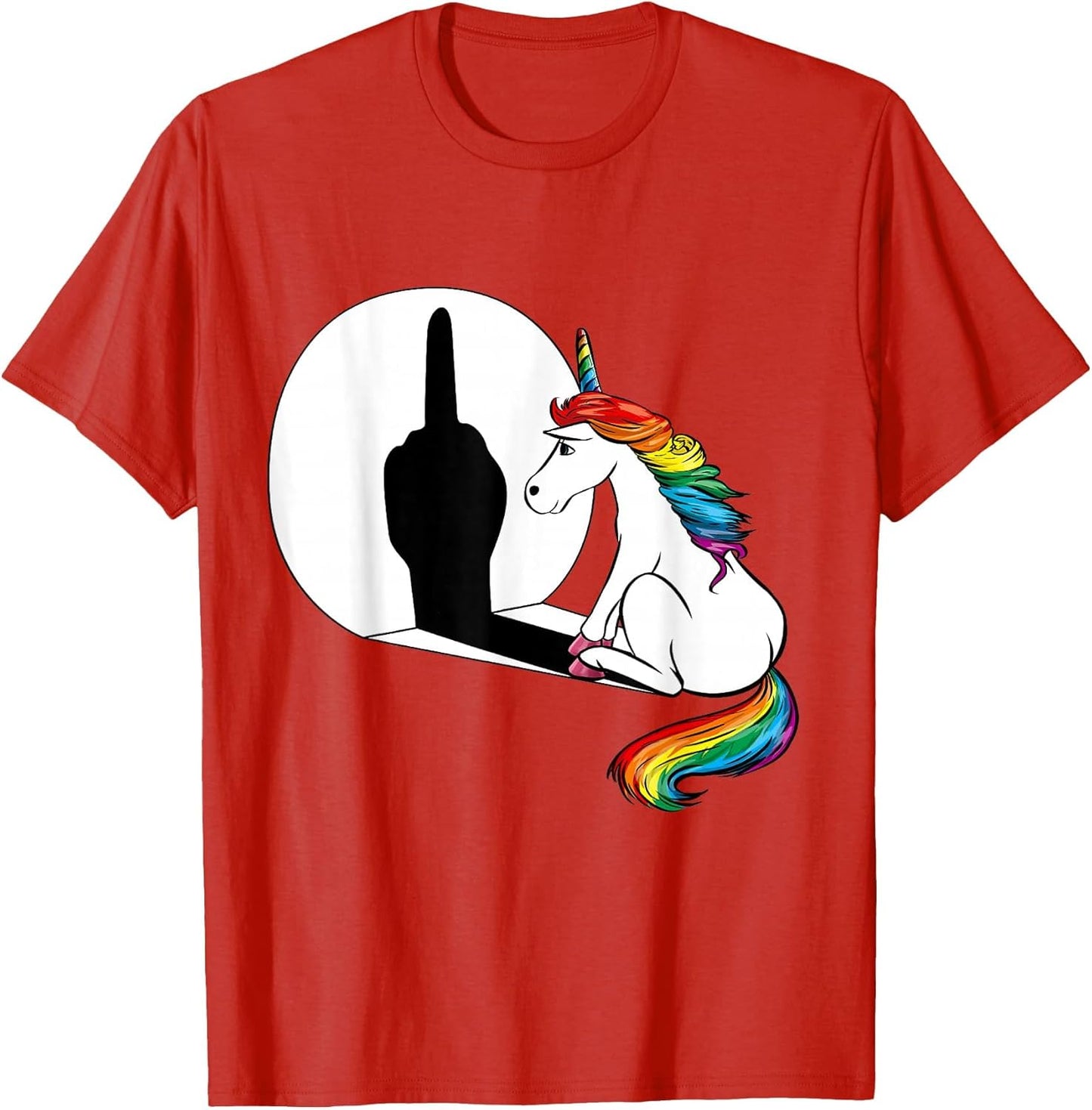Unicorn Sarcasm Funny Shadow Unicorn Middle Finger