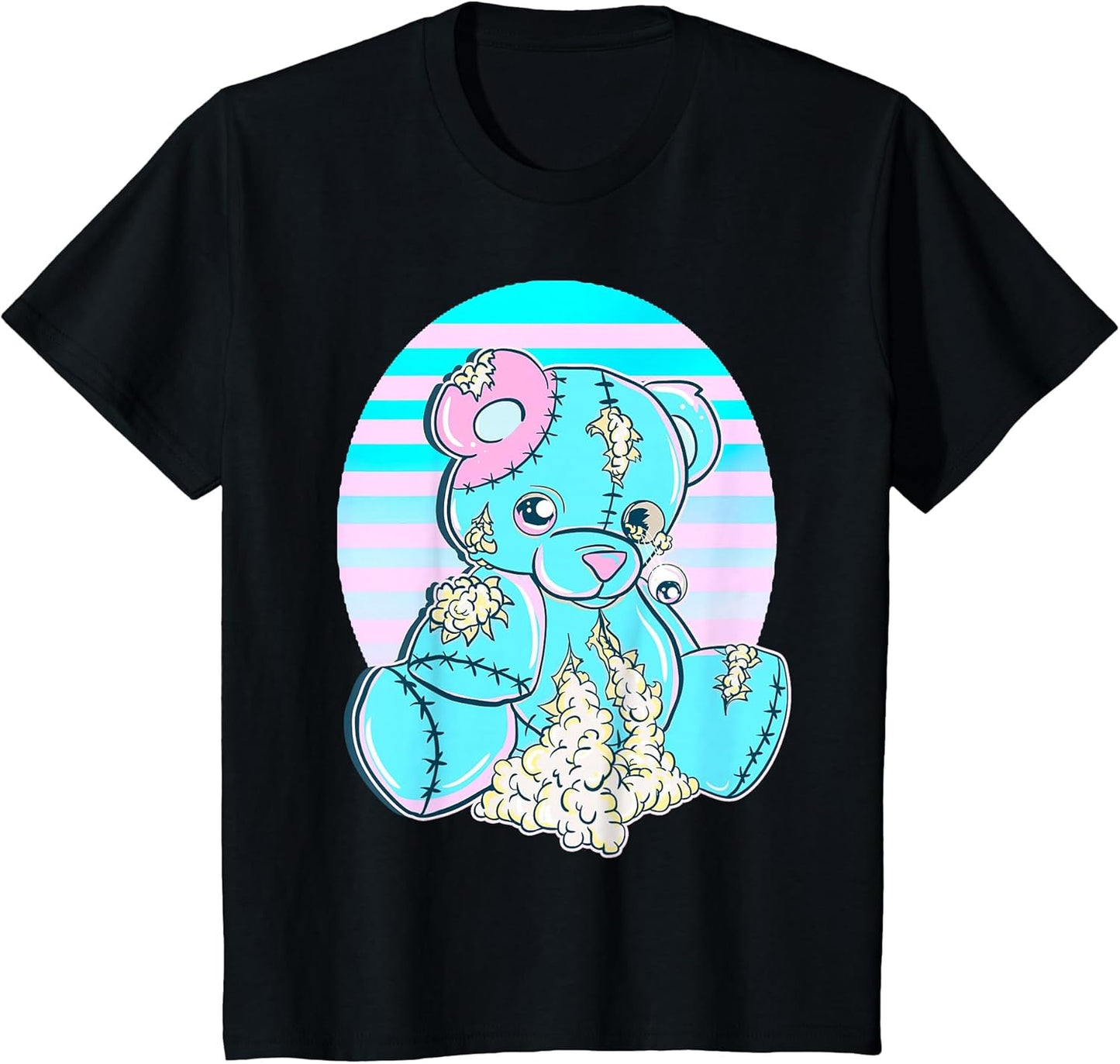 Japanese Anime Teddy Bear Shirt - Menhera Sad Pastel Goth