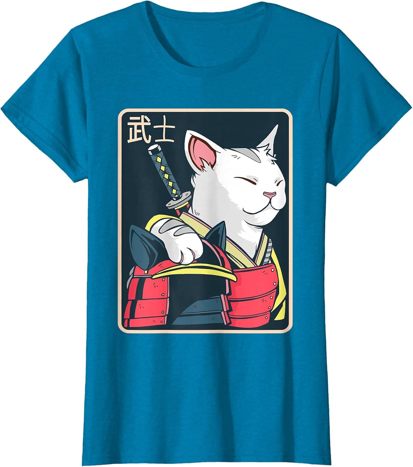 Catzilla - Japanese Cat Art - Katana Sword - Anime Ninja Cat