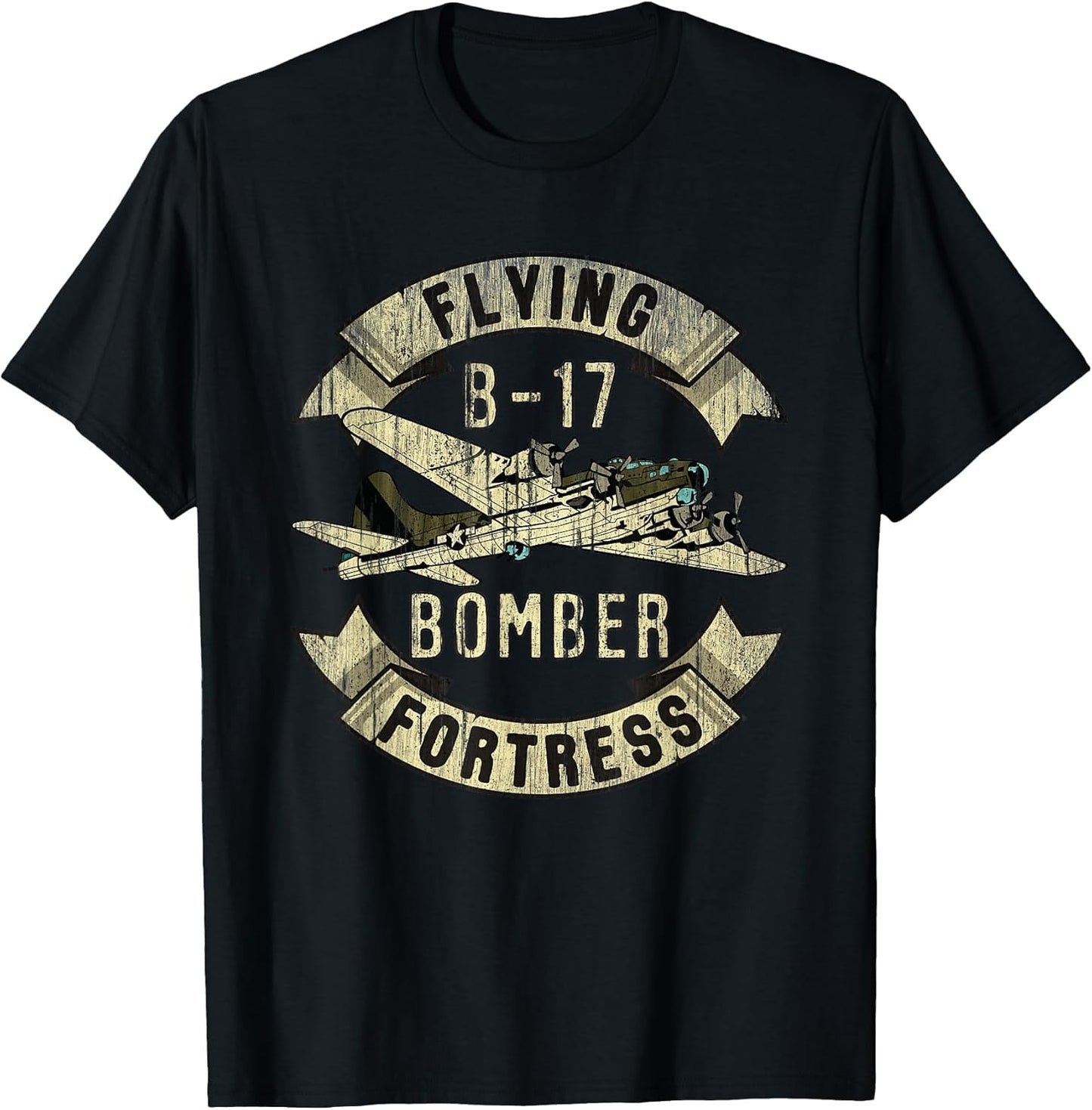 Vintage B-17 Bomber WW2 Plane Aviation Airplane Shirt Grunge