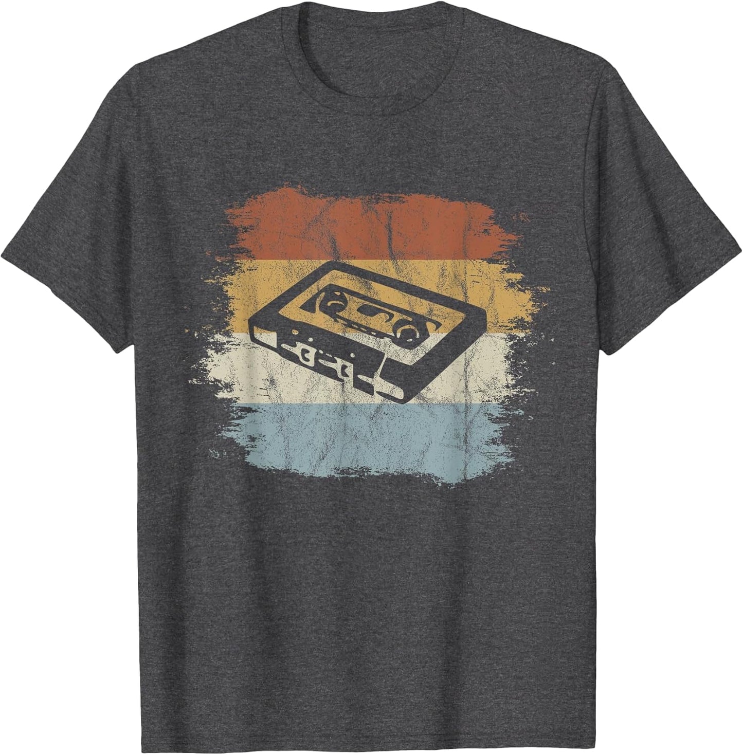 Retro Old School Cassette Silhouette Vintage Mix Tape Shirt