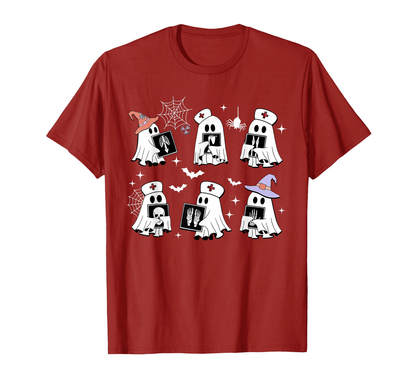 Funny X-ray Tech Ghosts Boo Sheet Radiology Spooky Halloween T-Shirt