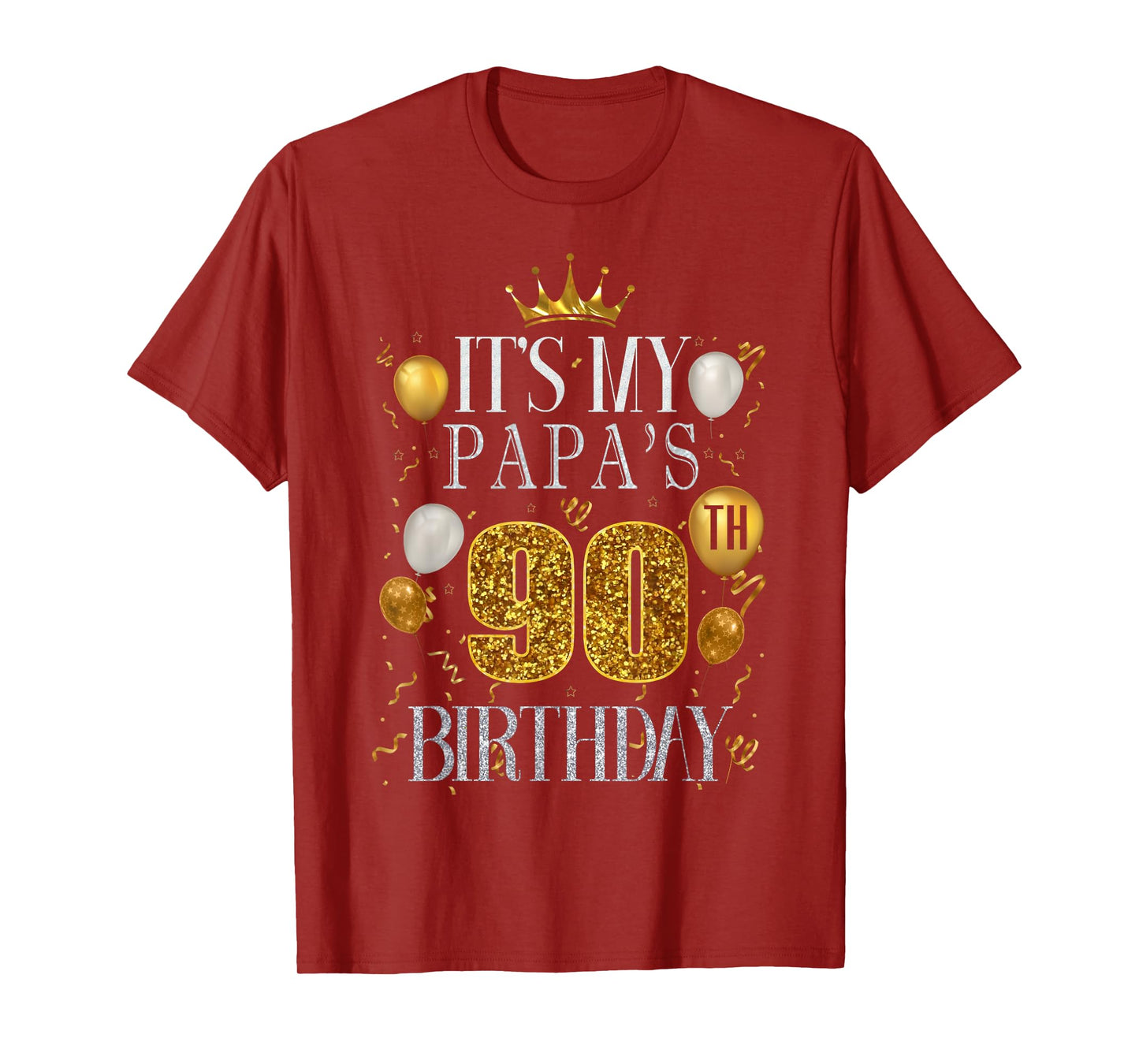 It's My Papa's 90th Birthday Happy Birthday 90 Years Old T-Shirt