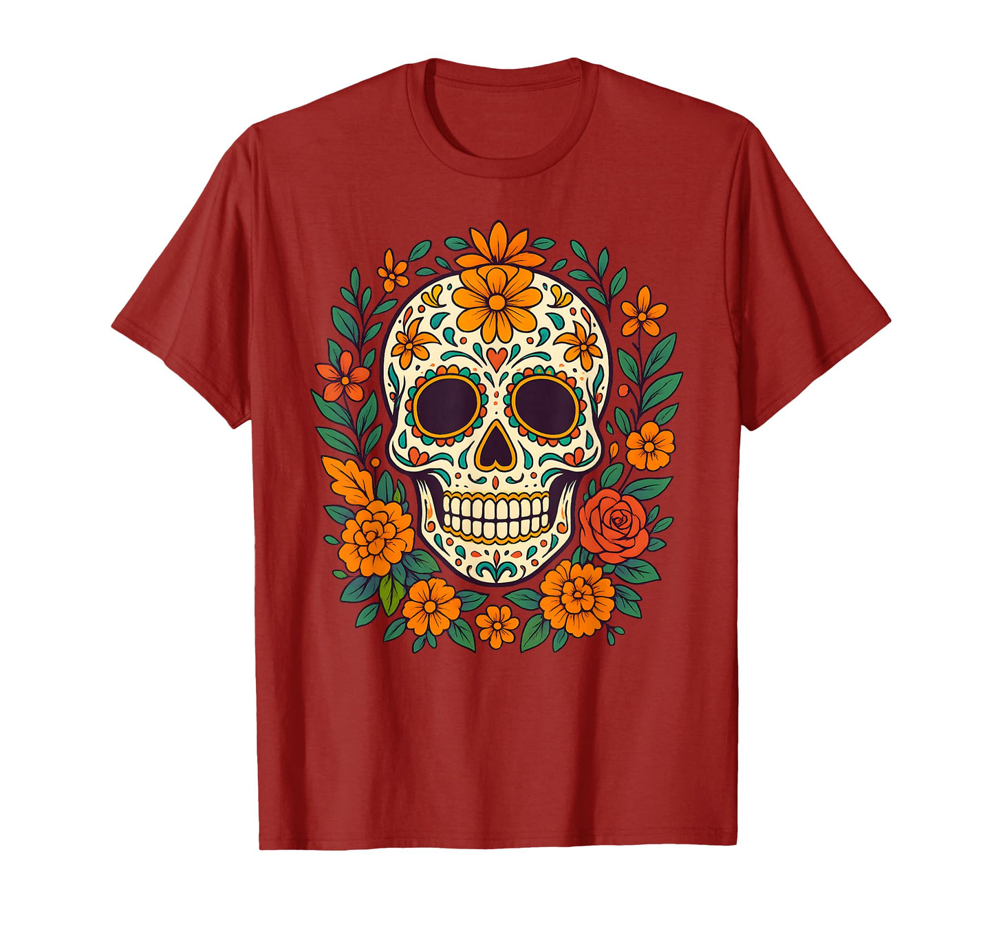 De Los Muertos Day of The Dead Sugar Skull T-Shirt