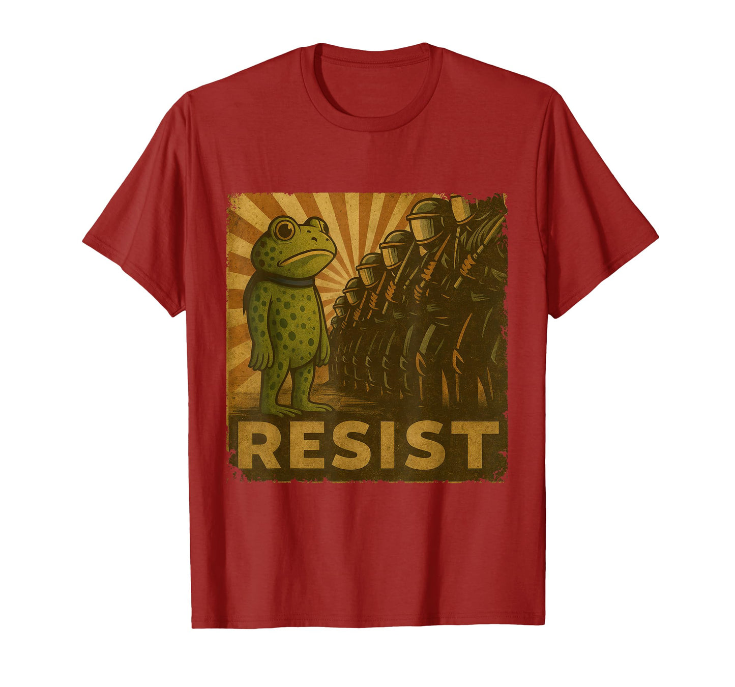 Portland Frog Protest Propaganda Poster Resist Activist T-Shirt