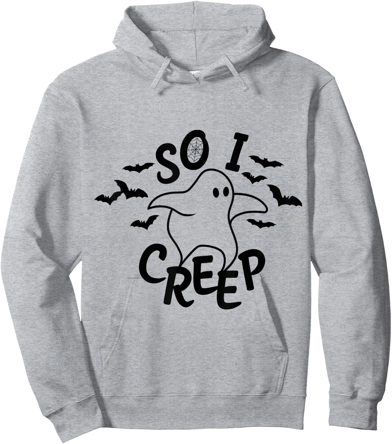 So I Creep Halloween Shirt Funny Ghost Cute Spooky Season Hoodie - Hoodie | Ash