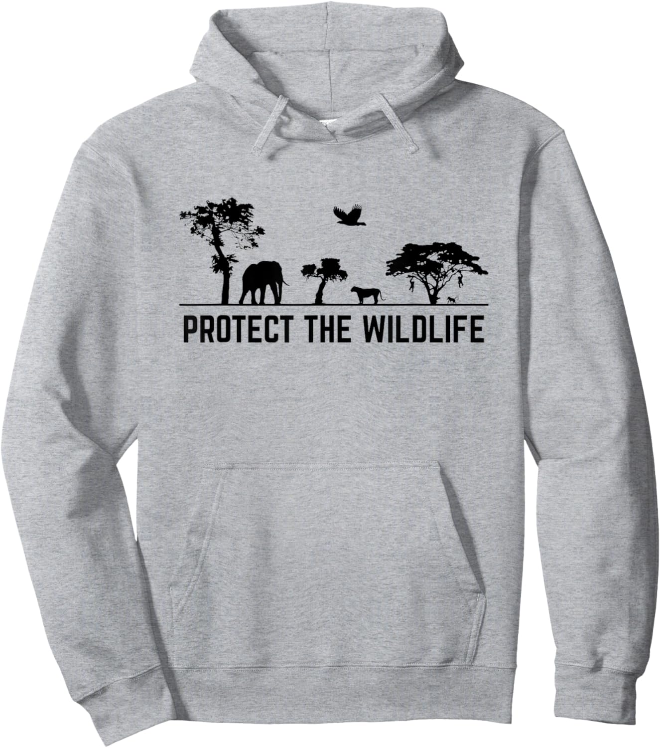 Protect Wildlife Safari Animal Conservancy Nature Earth Day Hoodie - Hoodie | Ash