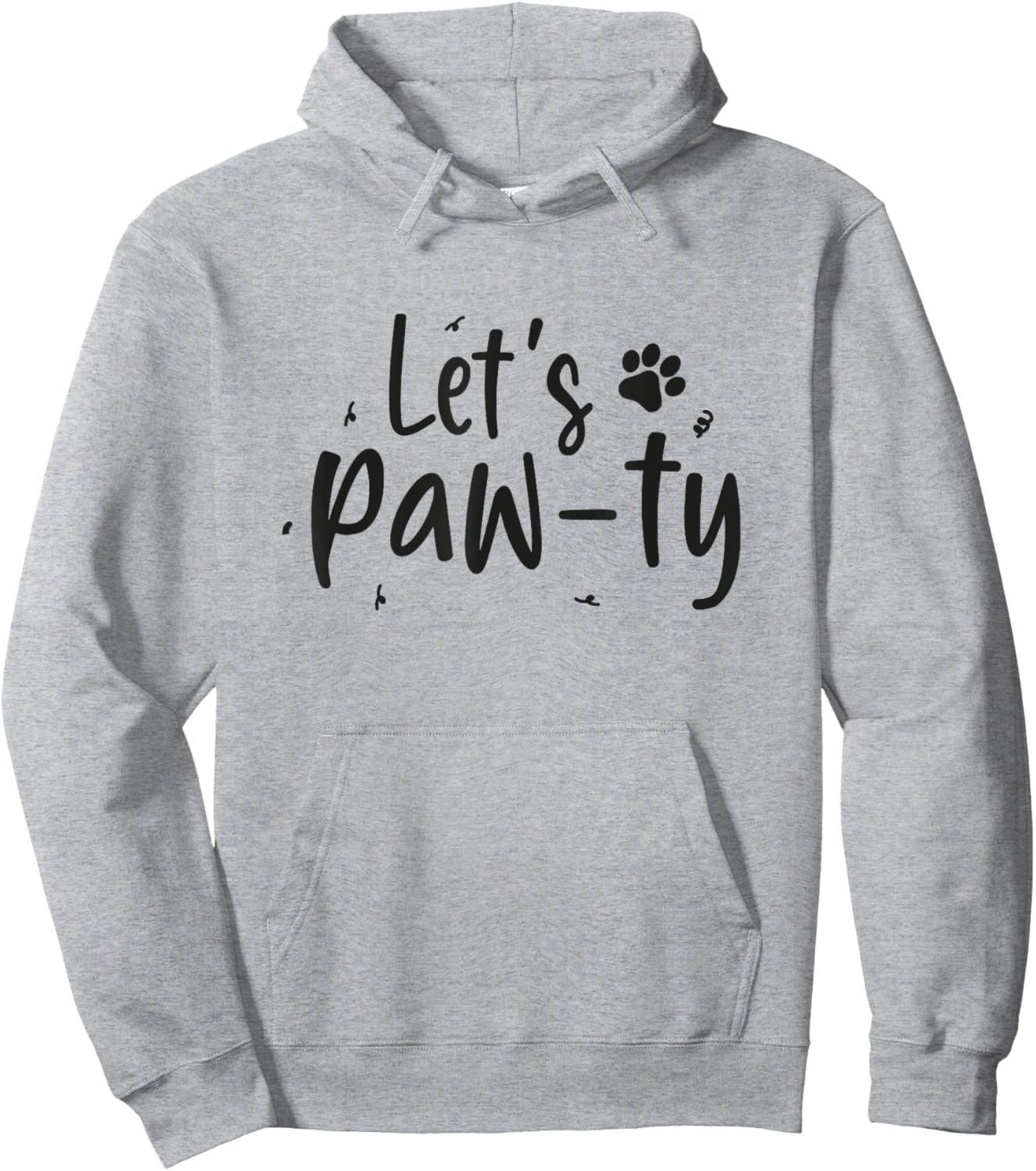 Let's Paw-ty Love Dogs Mom Birthday Dog Bday Boy Girl Pawty Hoodie - Hoodie | Ash