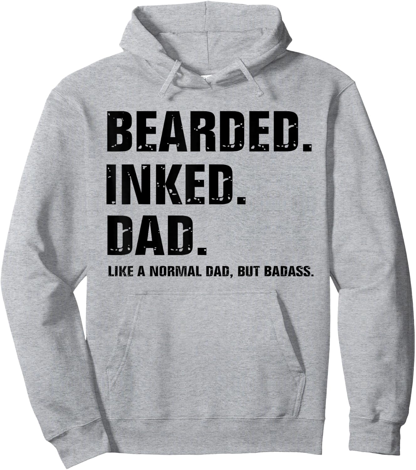 Bearded Inked Dad Like A Normal Dad But Badass Hoodie - Hoodie | Ash