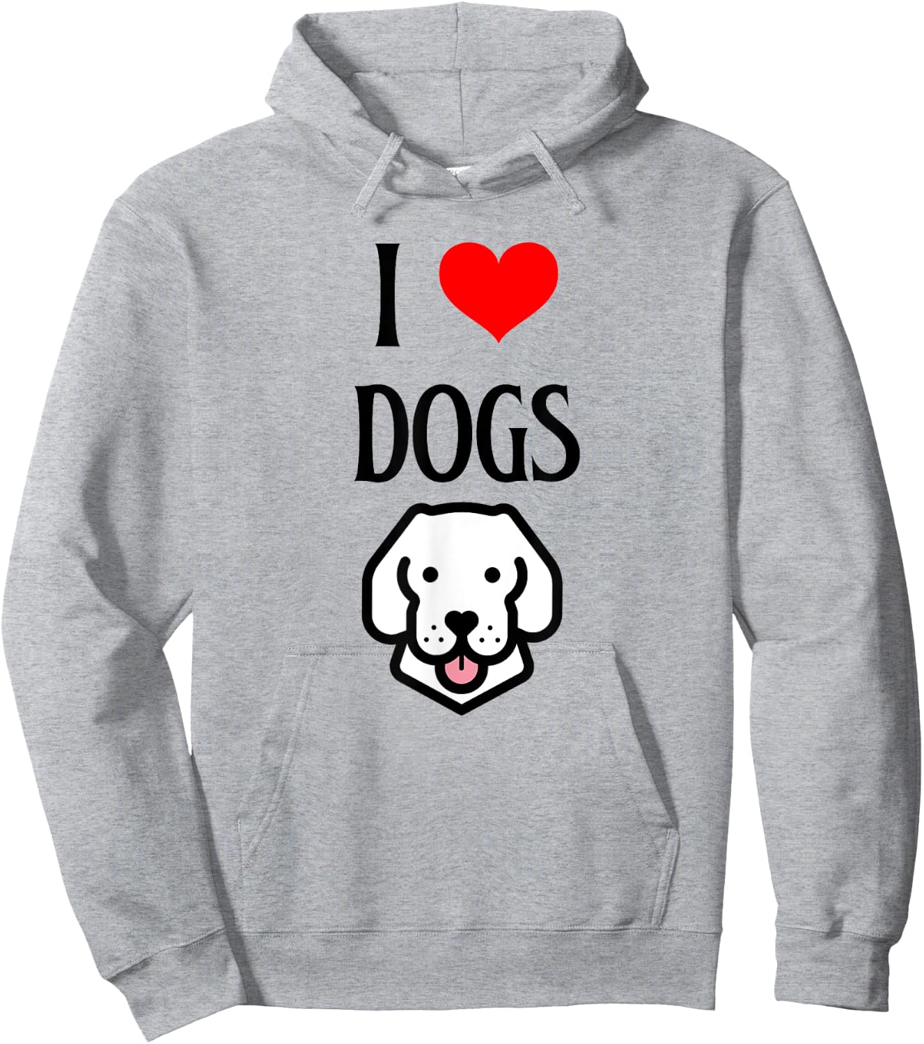 I Love Dogs I Heart Dogs Dog Lover Canine Pet Puppy Dog Men Women Girls Kids Hoodie - Hoodie | Ash