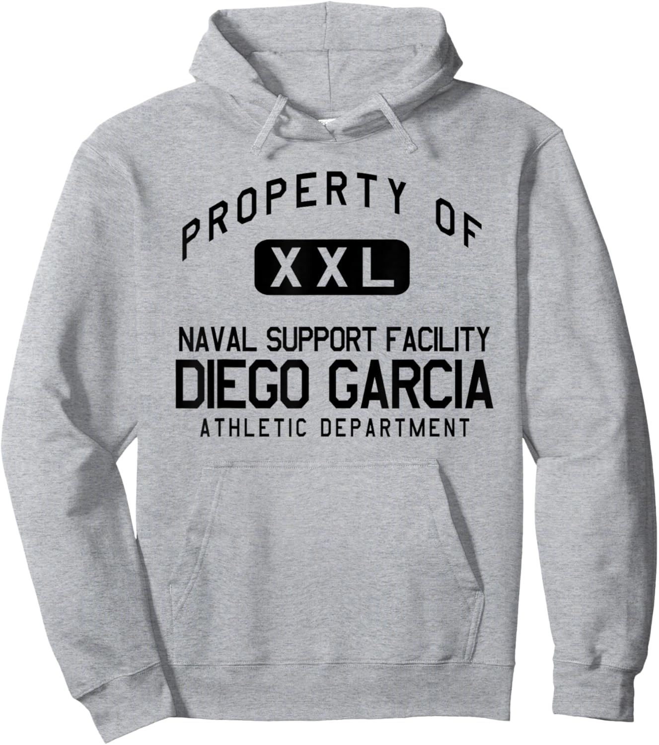 Property of Naval Support Activity Diego Garcia Athletic Dep Hoodie - Hoodie | Ash