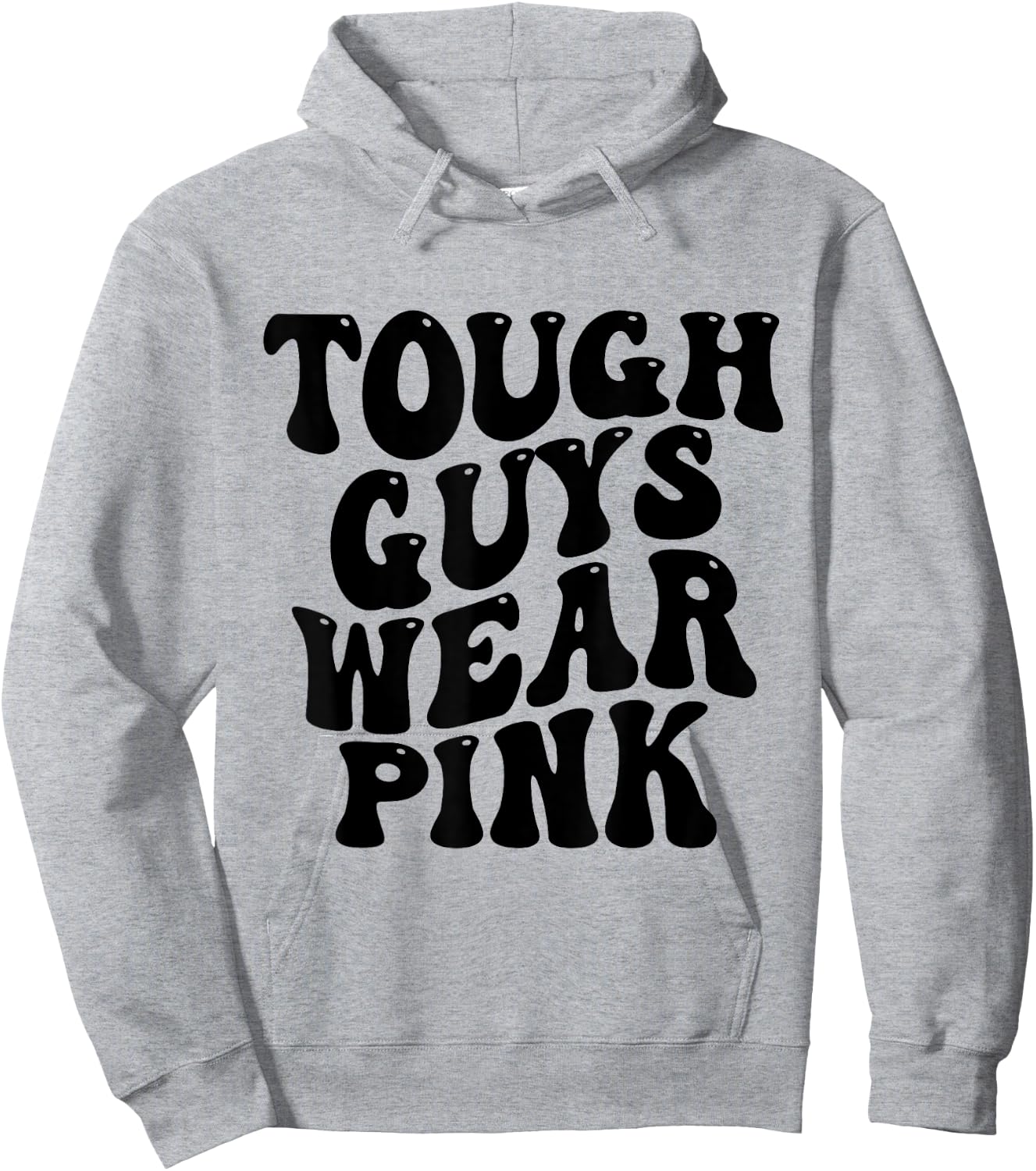 Tough Guys Wear Pink Breast Cancer Awareness Hoodie - Hoodie | Ash