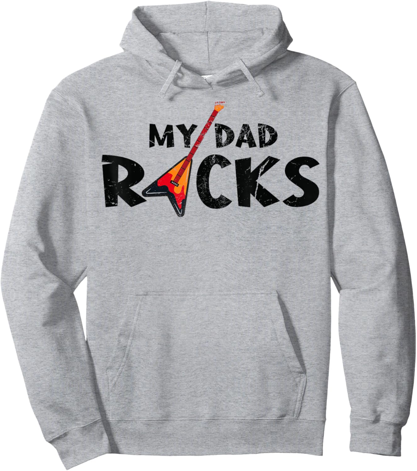 My Dad Rocks Daddy Father Papa Design Hoodie - Hoodie | Ash