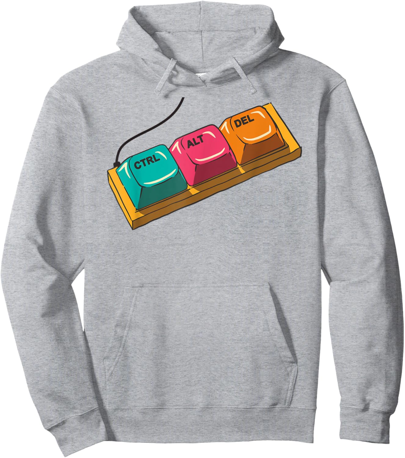 azDesigns Funny Nerd Technics IT Computer Ctrl Alt Delete I CTRL ALT DEL Hoodie - Hoodie | Ash