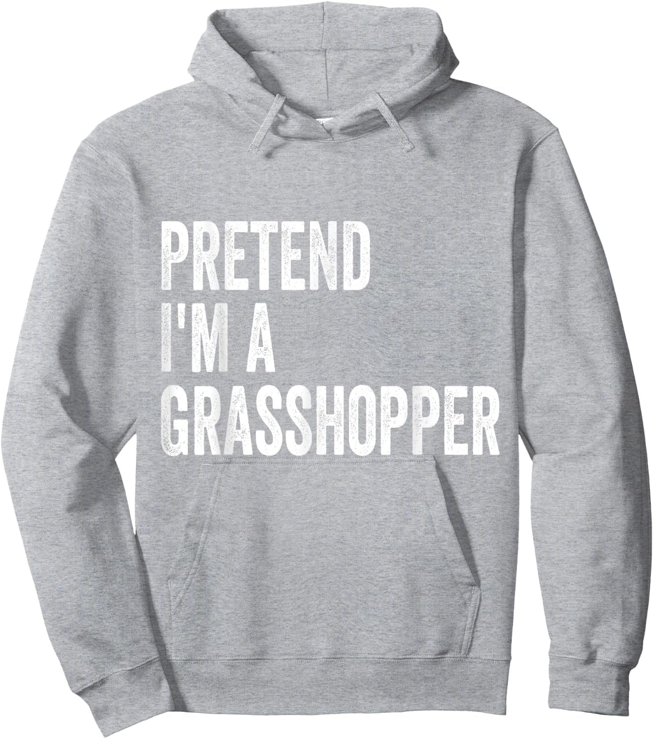 Pretend I'm A Grasshopper Easy Lazy Halloween Costume Hoodie - Hoodie | Ash