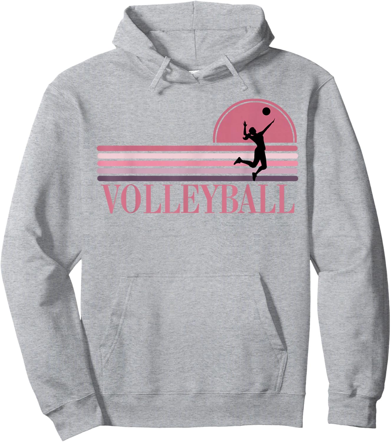 Volleyball Is Life Retro Team Player Teen Girls Women Games Hoodie - Hoodie | Ash