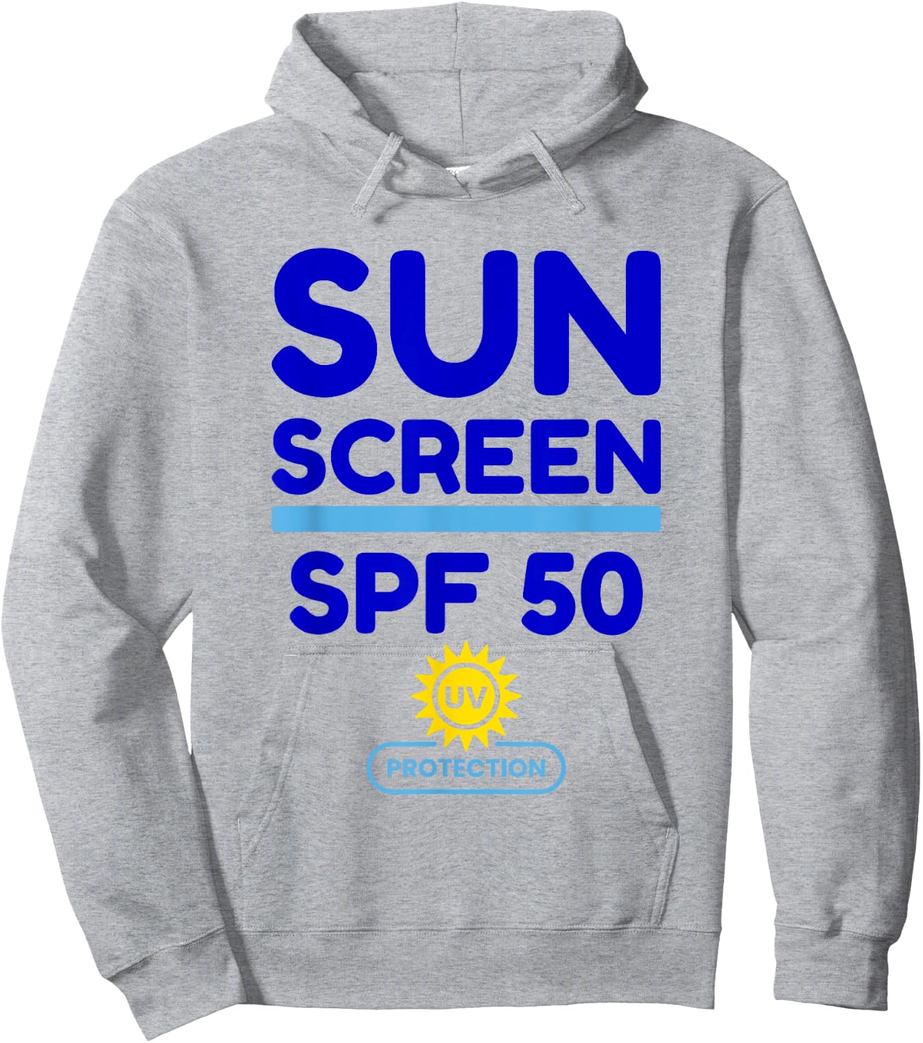 Sunscreen SPF 50 costume for vacation & Halloween sunscreen Hoodie - Hoodie | Ash