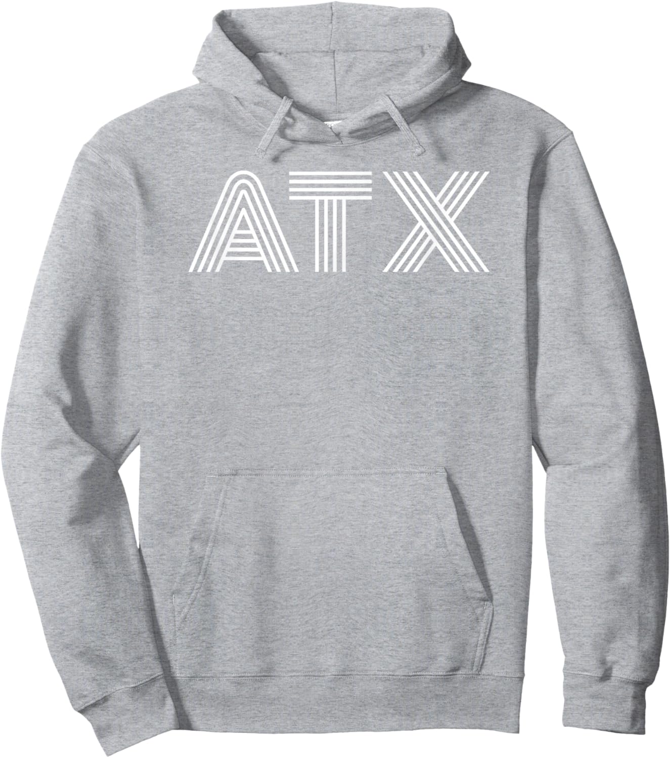 ATX/Austin TX Retro Design in White Hoodie - Hoodie | Ash