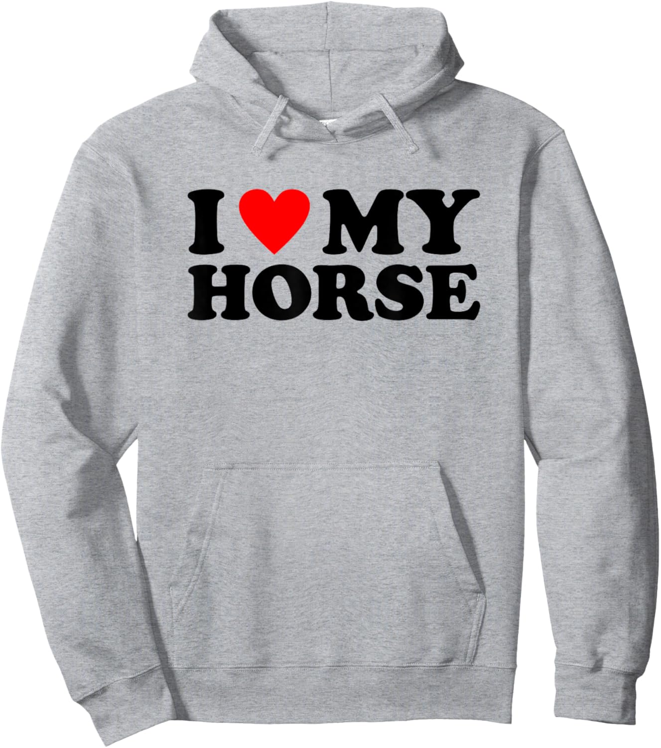 I Love My Horse, I Heart My Horse Hoodie - Hoodie | Ash