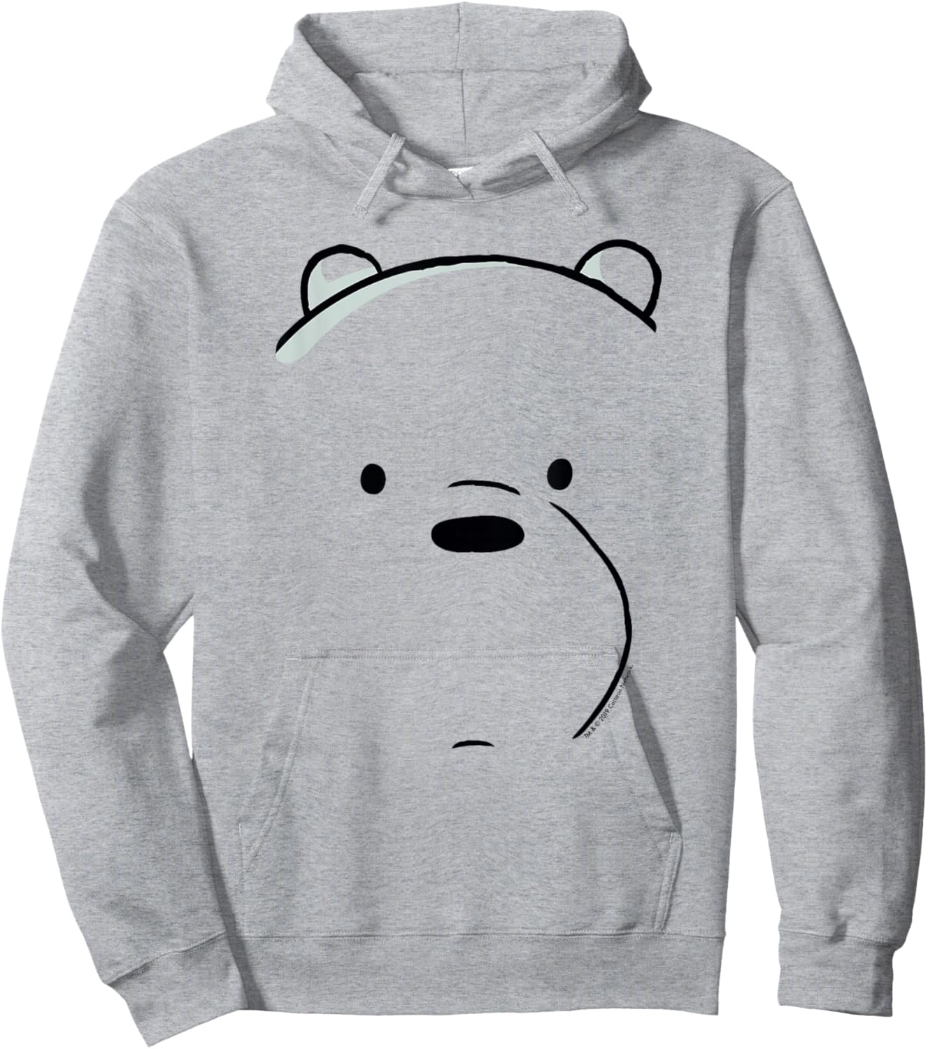 We Bare Bears Ice Bear Big Face Hoodie - Hoodie | Ash