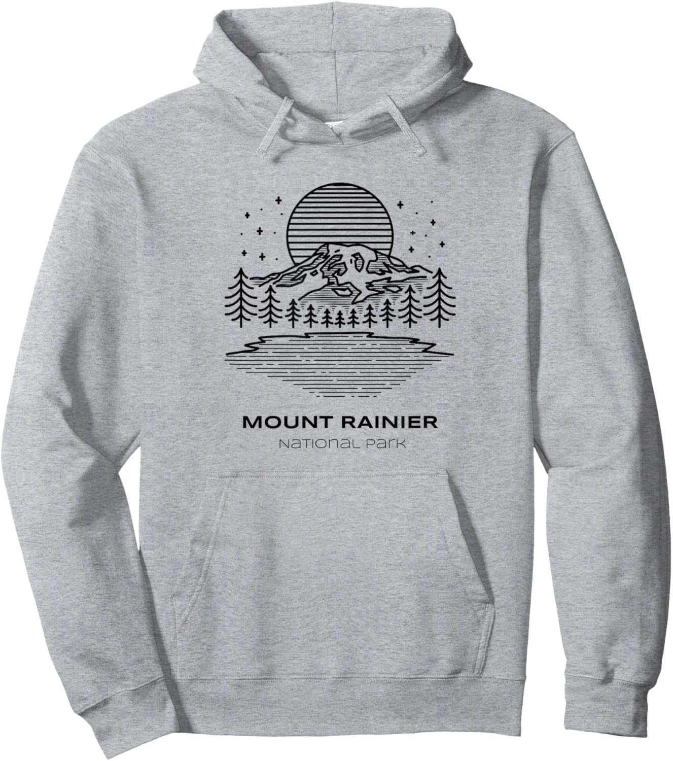 Vintage Mount Rainier National Park Hike Hoodie - Hoodie | Ash