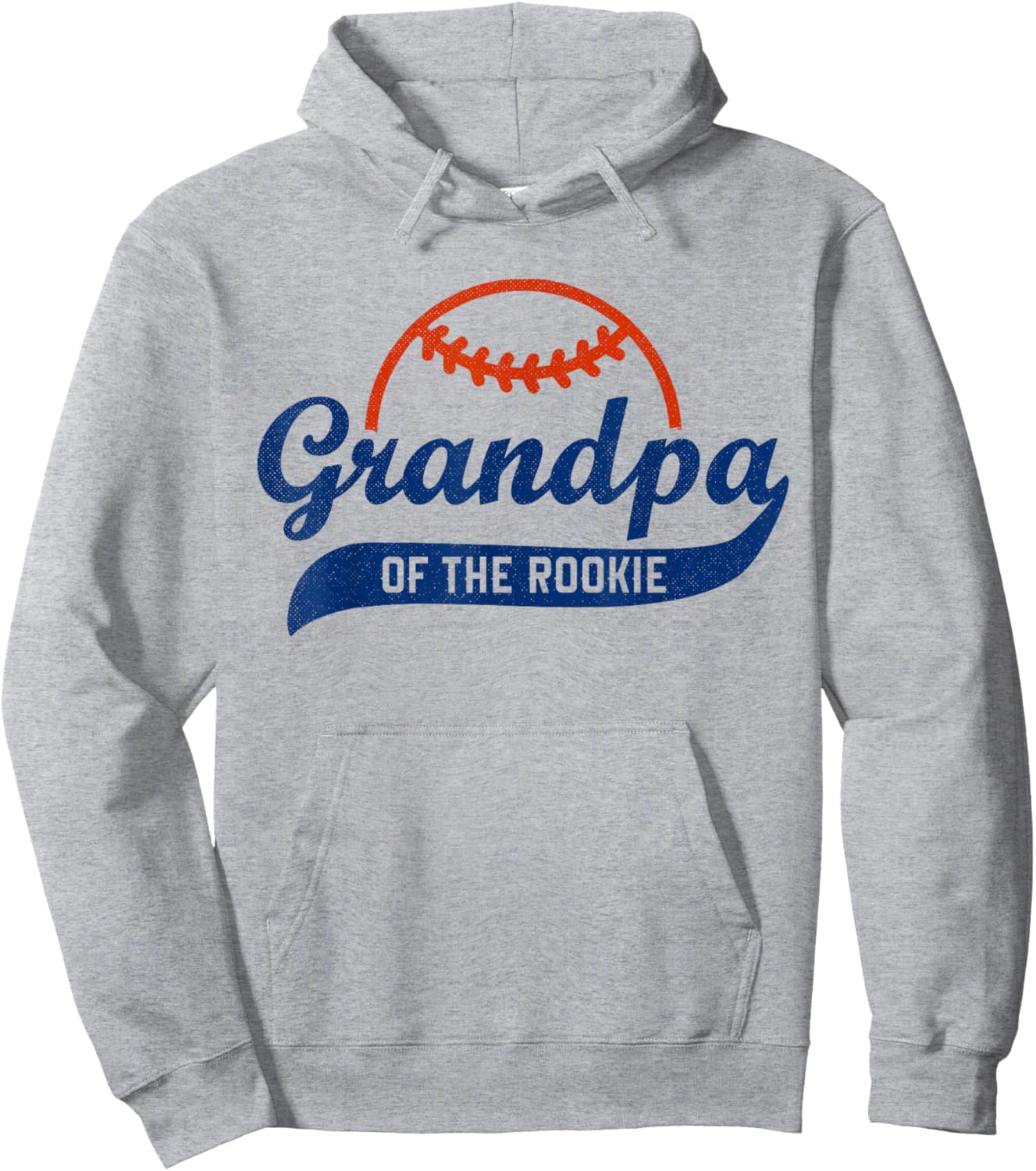 Funny Retro Baseball Grandpa of the Rookie Hoodie - Hoodie | Ash