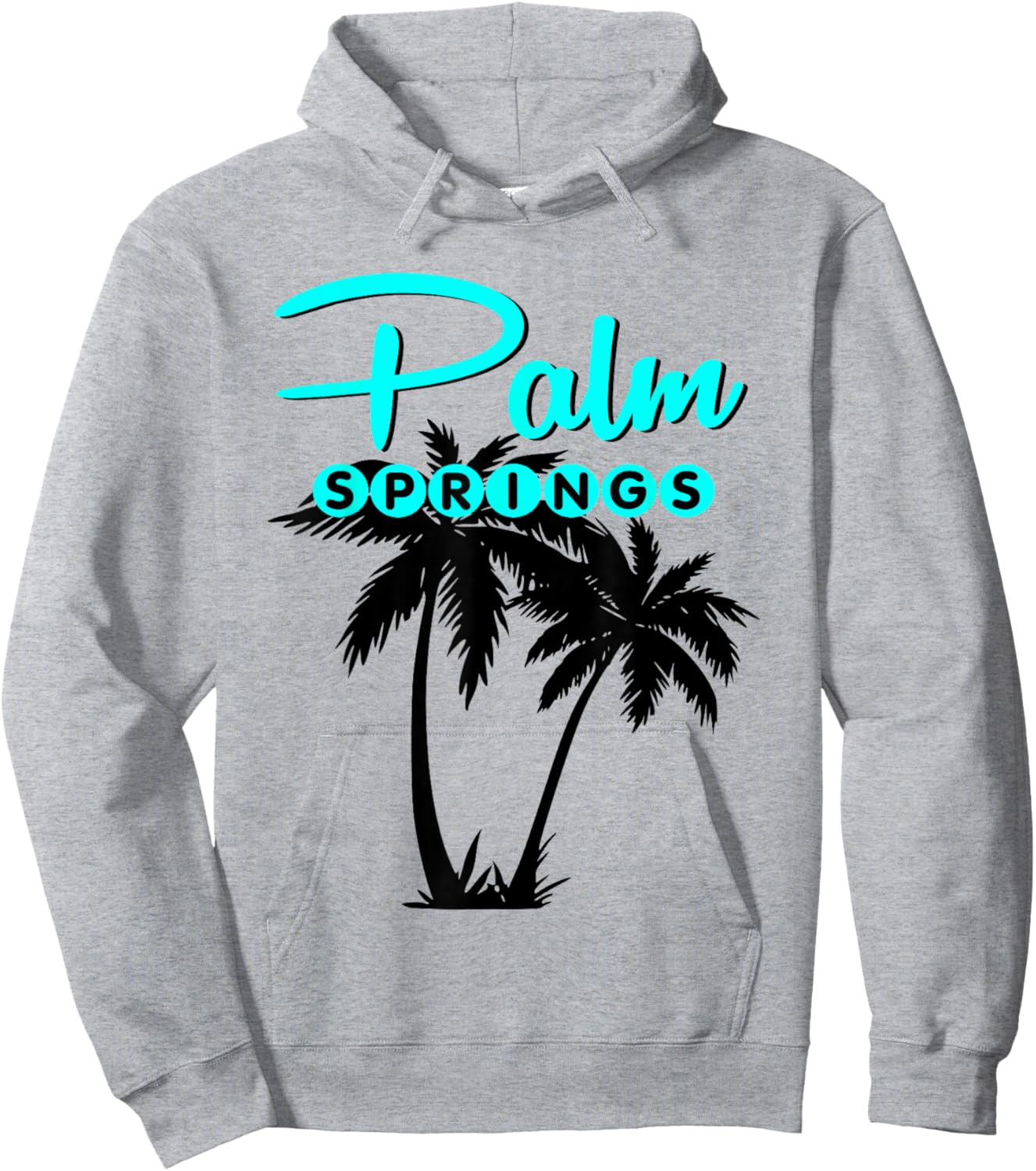 PALM SPRINGS RETRO VINTAGE CALIFORNIA Palm Tree Hoodie - Hoodie | Ash