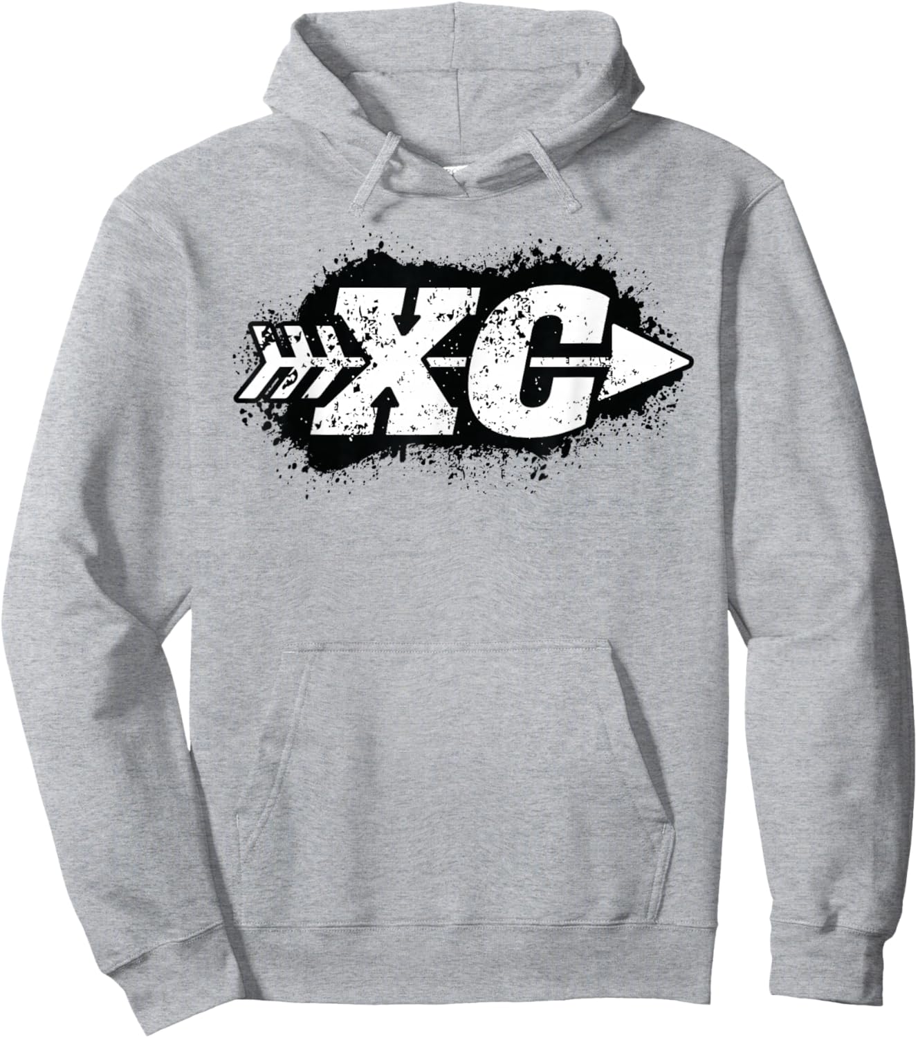 CX - Grunge Cross Country Running Hoodie - Hoodie | Ash