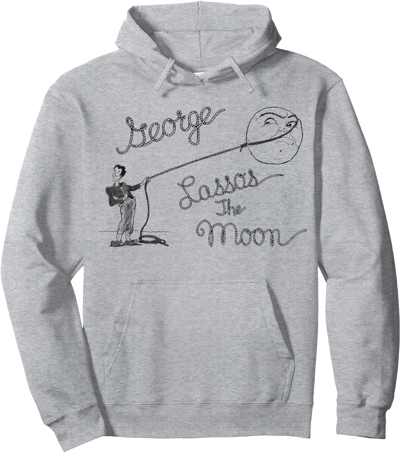 George Lassos The Moon Hoodie - Hoodie | Ash