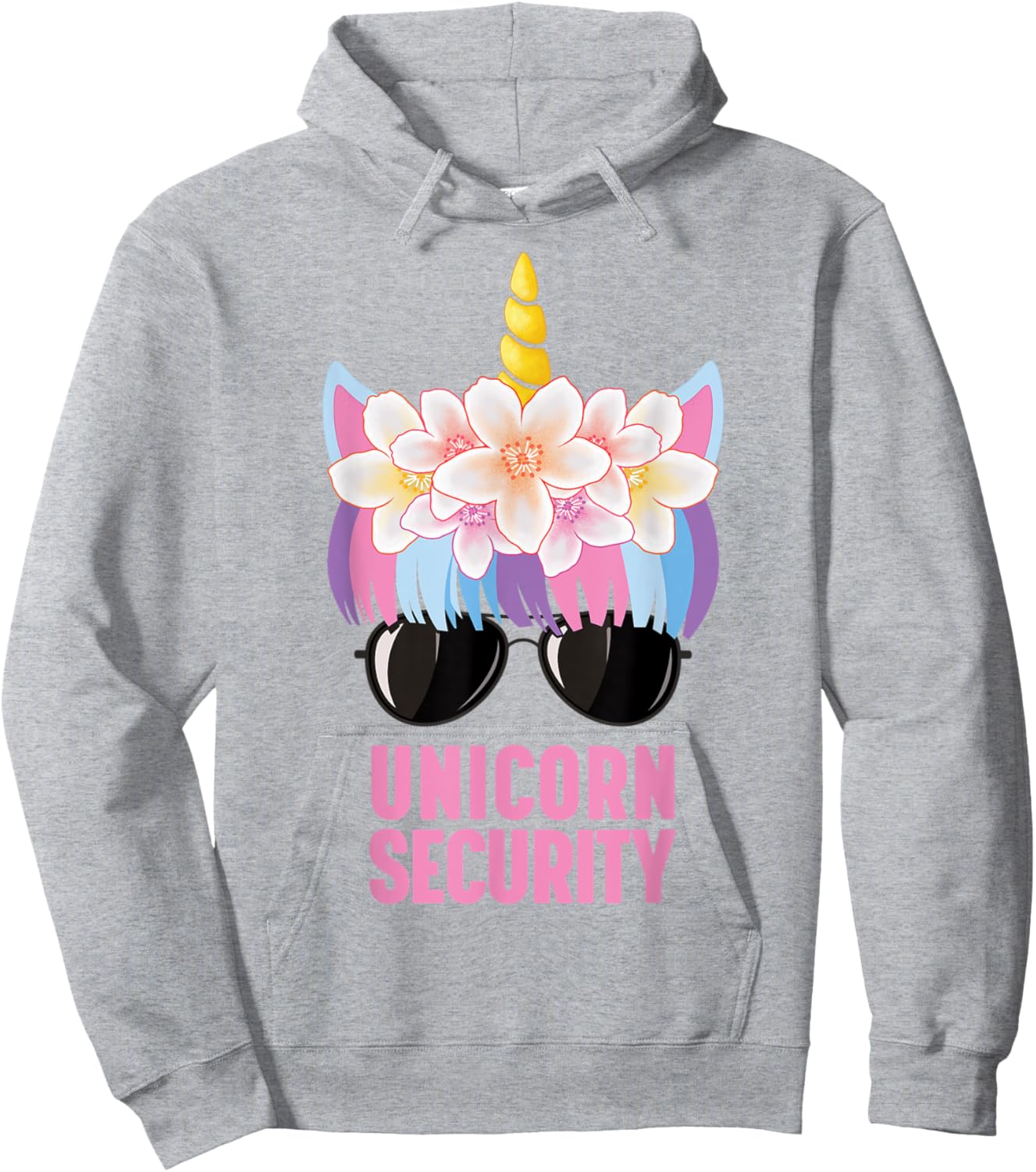 Cute Unicorn Security Hoodie - Hoodie | Ash