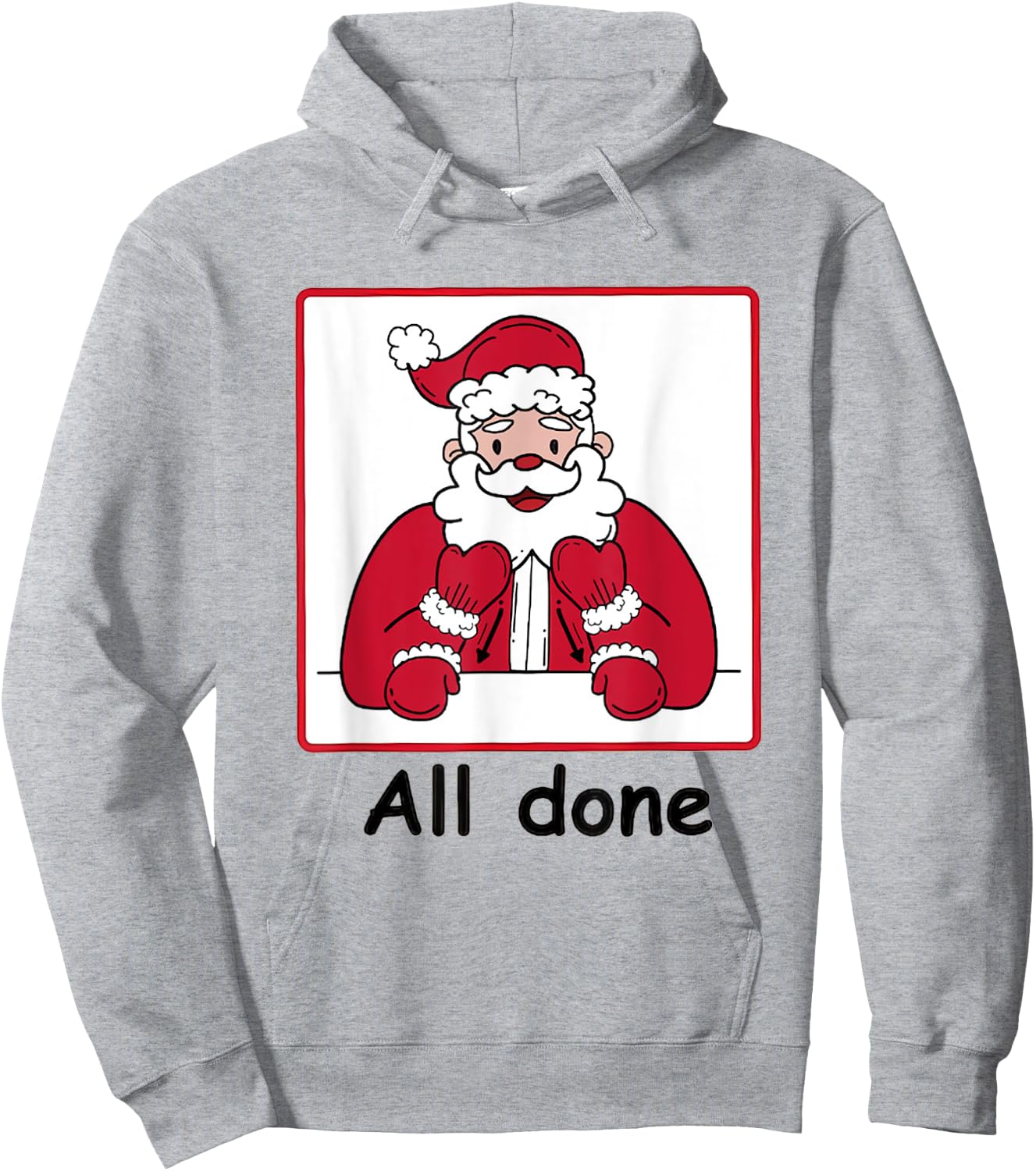 Retro All Done Christmas Special Ed Teacher Team Santa Women Hoodie - Hoodie | Ash