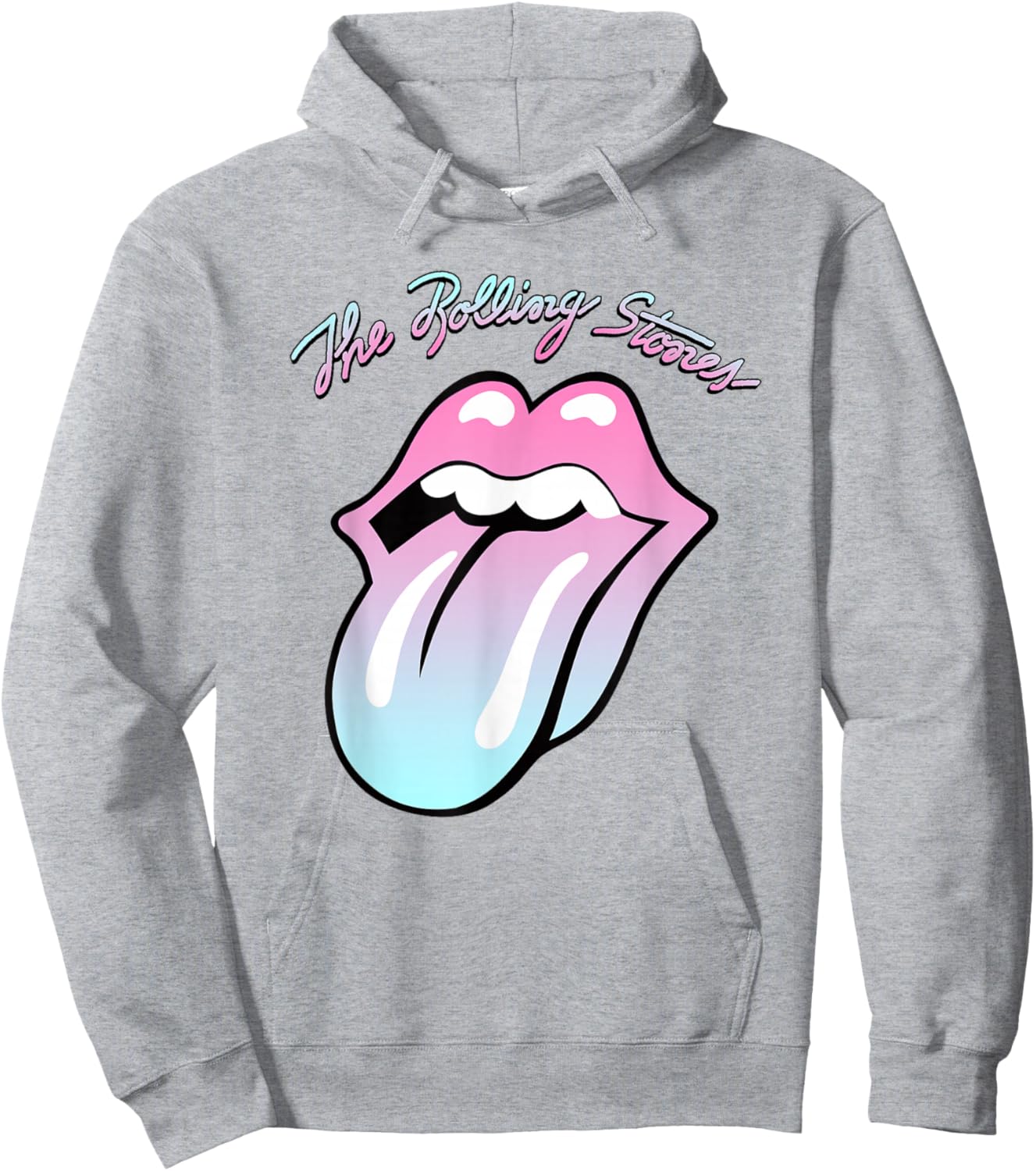 Official Rolling Stones Gradient Tongue Hoodie - Hoodie | Ash