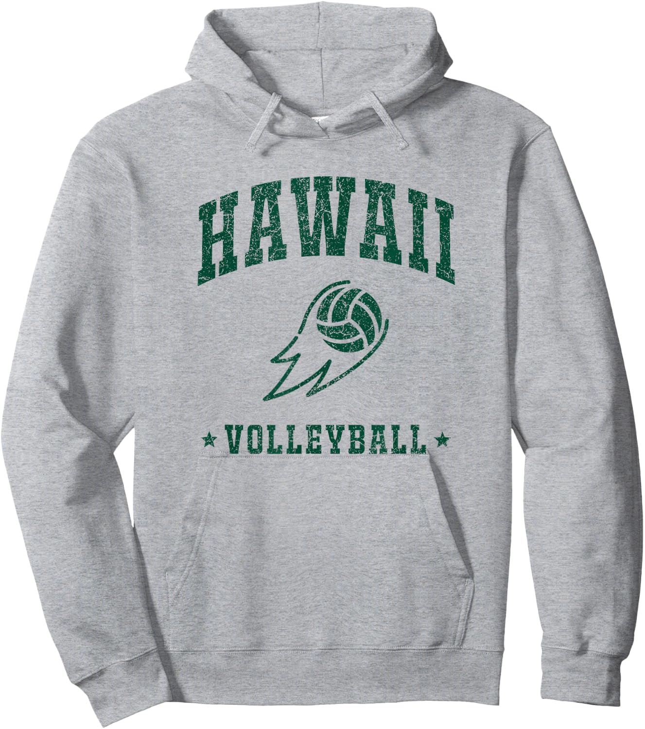 Hawaii Volleyball Vintage Gameday Retro Volleyball Lover Hoodie - Hoodie | Ash