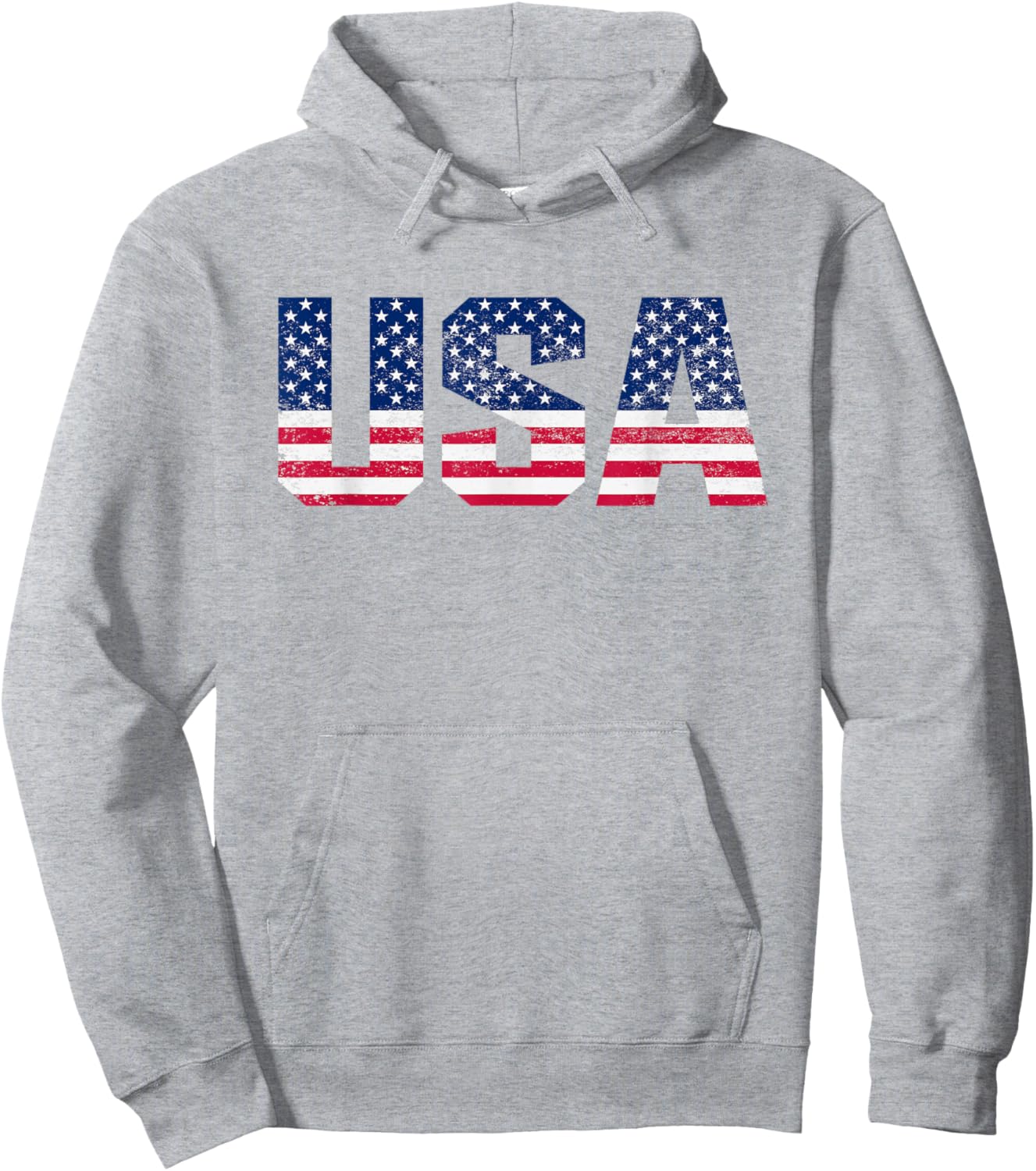 USA Flag Patriotic 4th of July America Women Men Hoodie - Hoodie | Ash