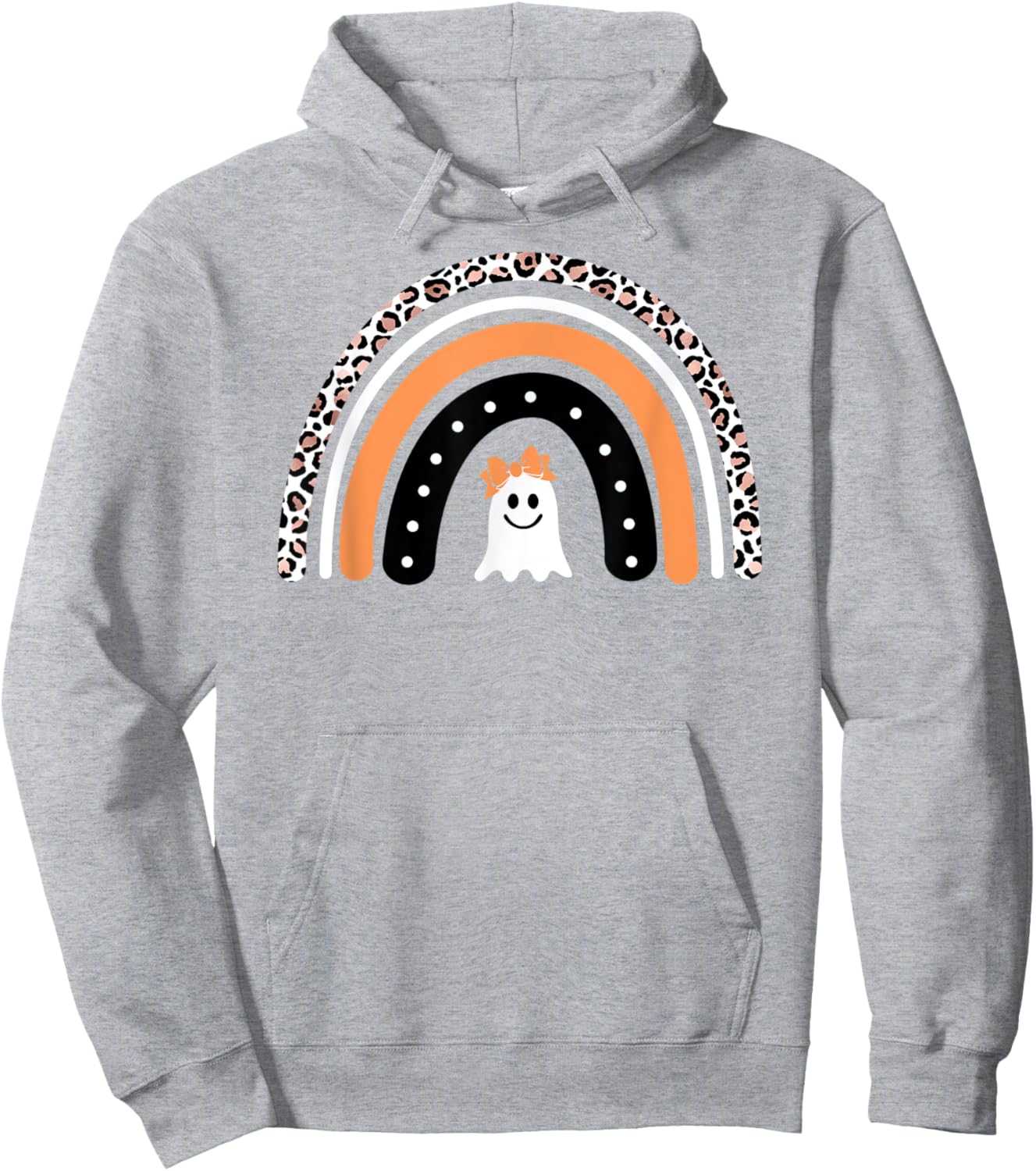 Mommy and Me Leopard Ghost Rainbow Halloween Hoodie - Hoodie | Ash