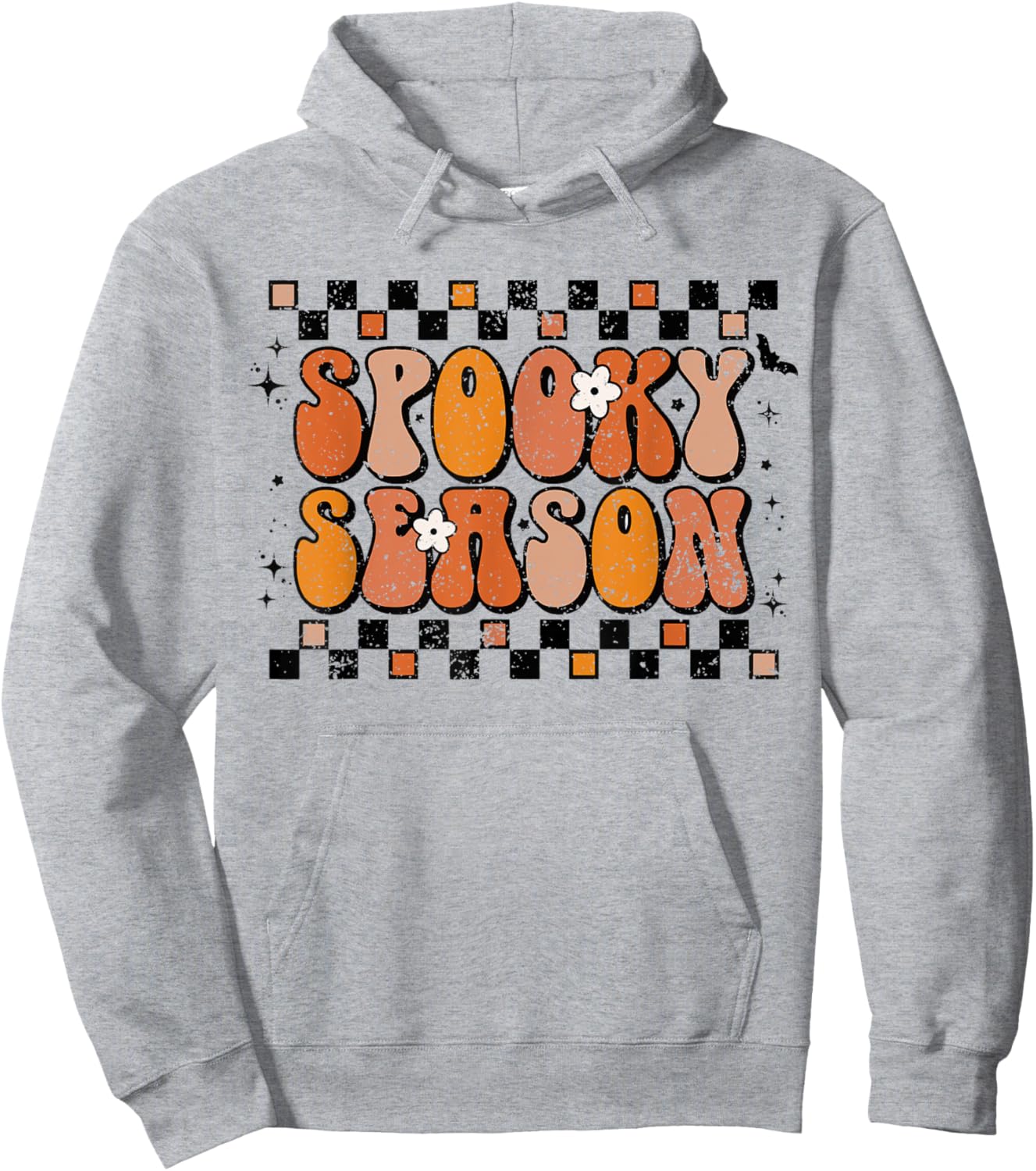 Retro Spooky Season Halloween Preppy Witch Hoodie - Hoodie | Ash