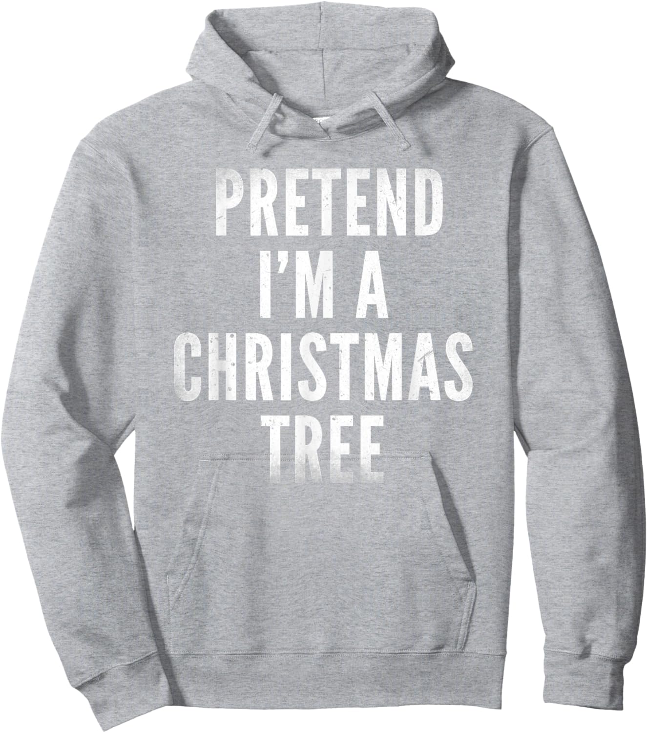 Funny Pretend Im A Christmas Tree Adult Christmas Costume Hoodie - Hoodie | Ash