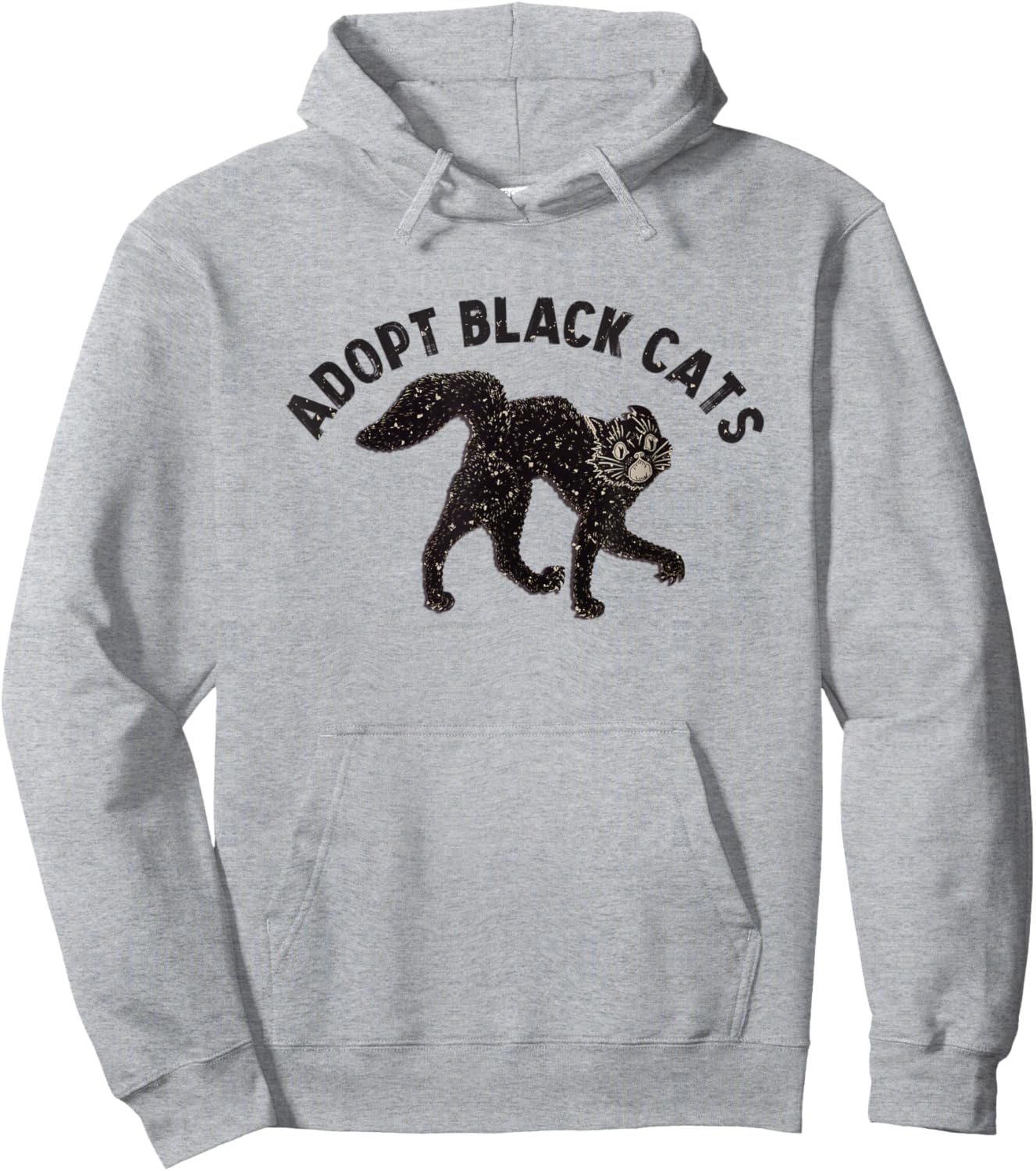 Adopt Black Cats Hoodie - Hoodie | Ash