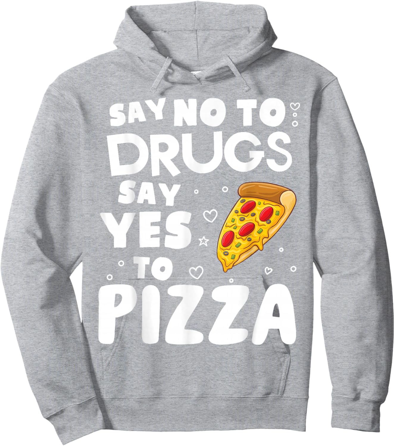 Red Ribbon Squad Week Say No to Say Yes to Pizza Hoodie - Hoodie | Ash
