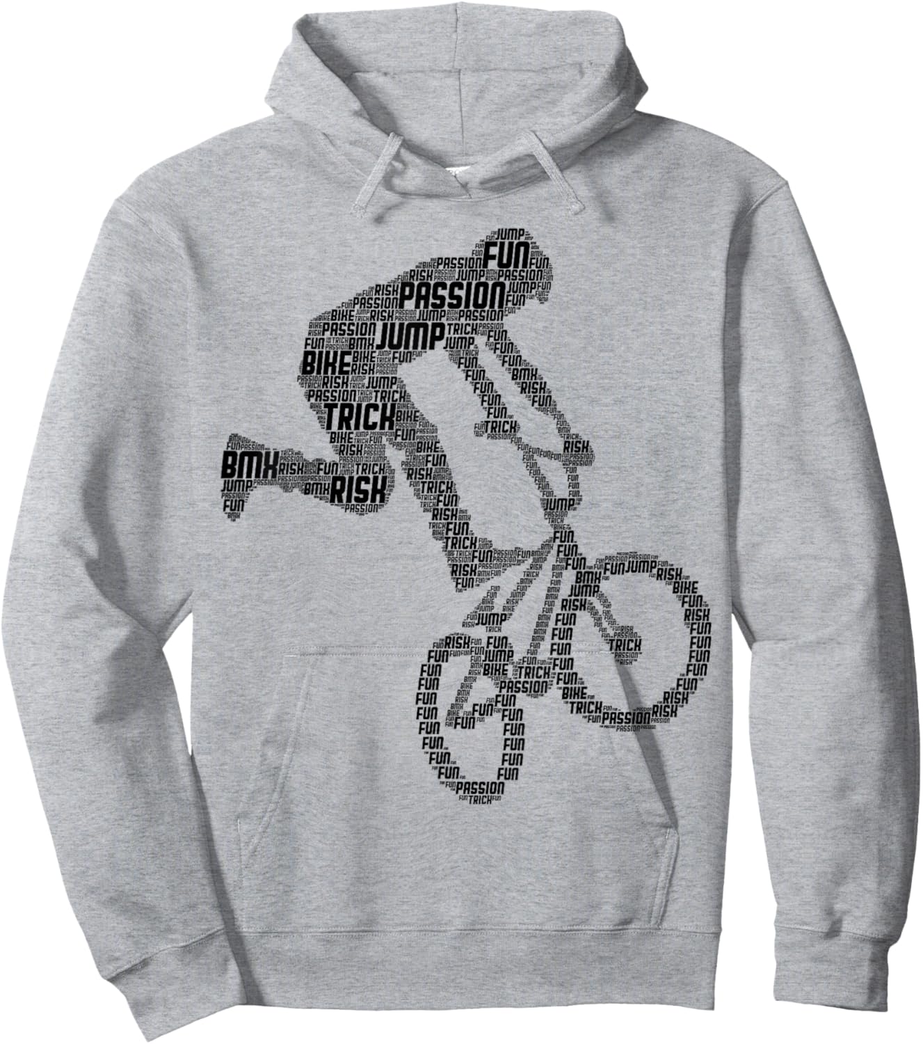 BMX Rider Bike Bicycle Stunt Racing Boys Kids Hoodie - Hoodie | Ash