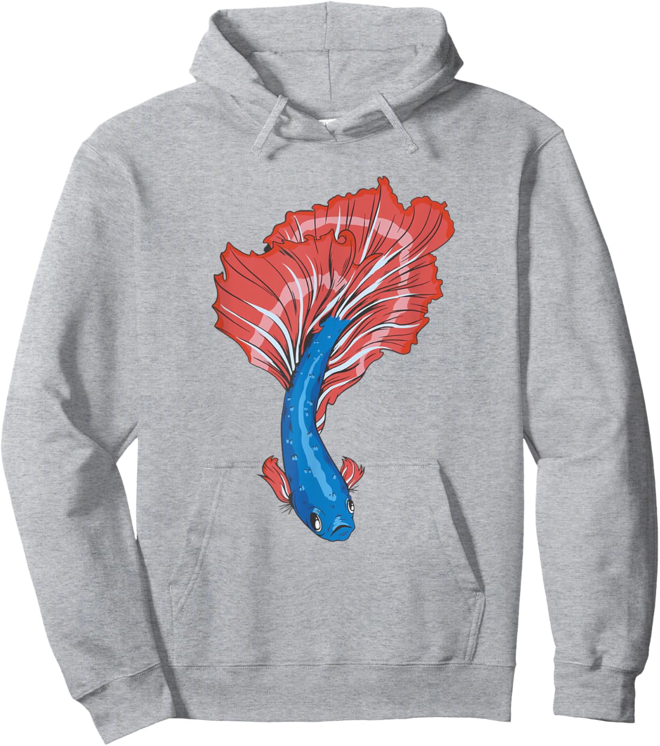 Betta Fish Swimming Fishes Hoodie - Hoodie | Ash