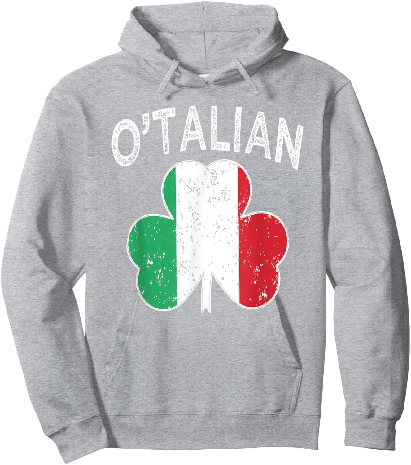 O'talian Italian St patrick's day Italia Flag Shamrock Men Hoodie - Hoodie | Ash