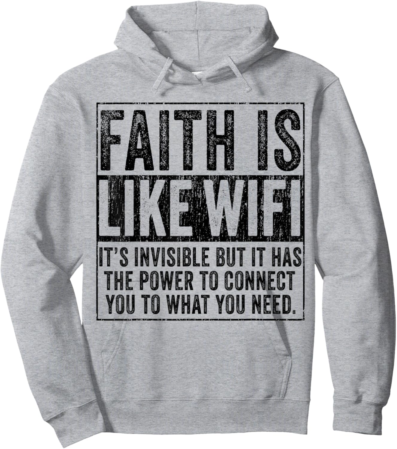 Faith Is Like WIFI God Jesus Religious Christian Funny Hoodie - Hoodie | Ash